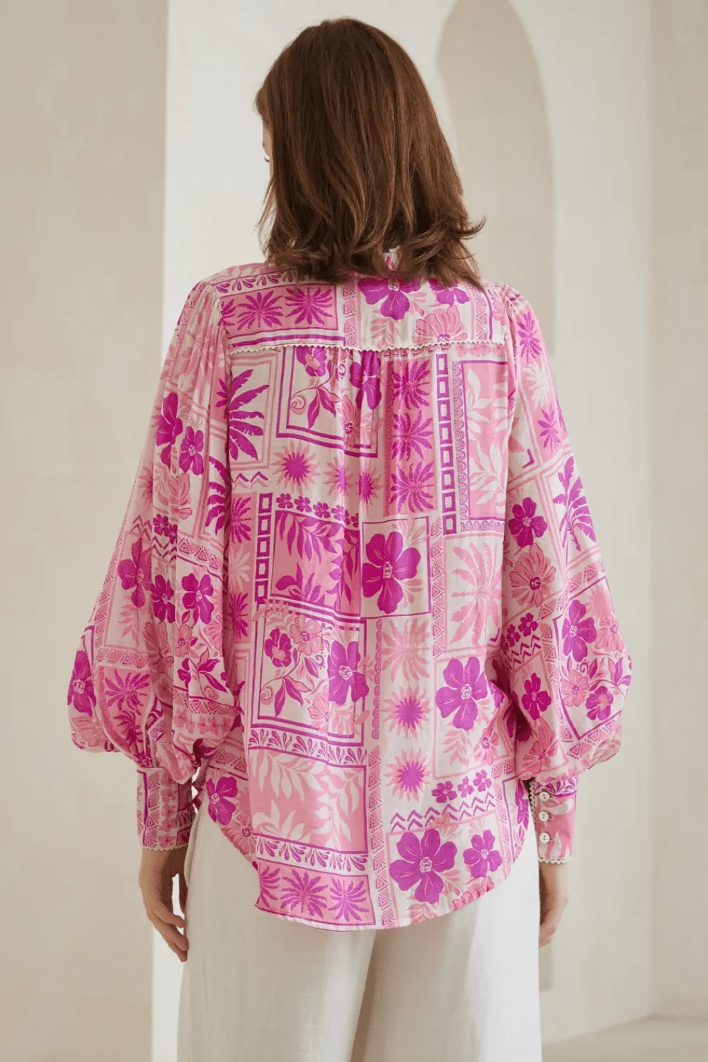 Maple Long Sleeve Blouse - Pink
