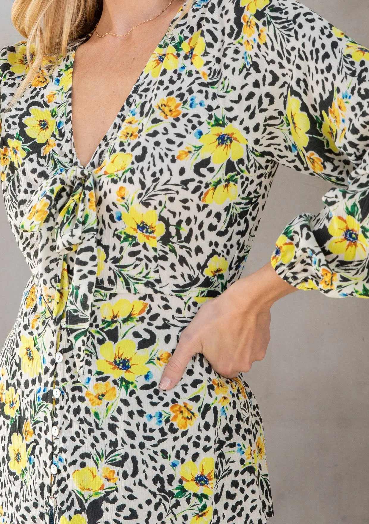 Marigold Tie Front Top