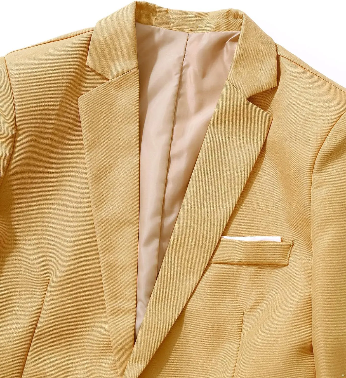 Men's 3-Piece One Button Slim Fit Solid Tuxedo Blazer Jacket Pants Vest Set   S4738896
