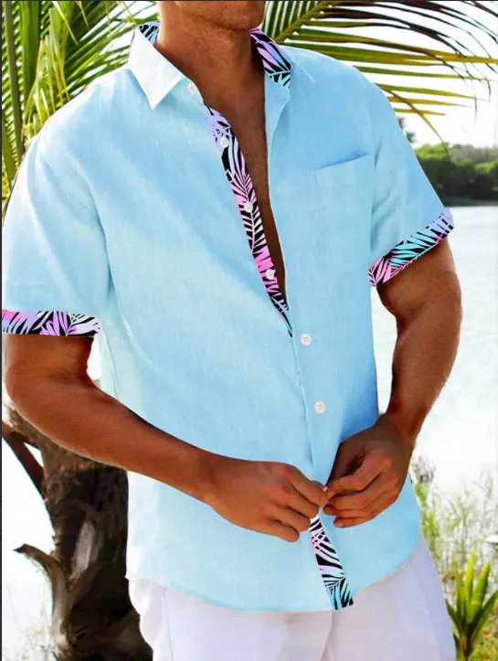 Men's 3D Printed Casual Slim Shirt