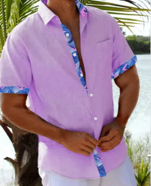 Men's 3D Printed Casual Slim Shirt