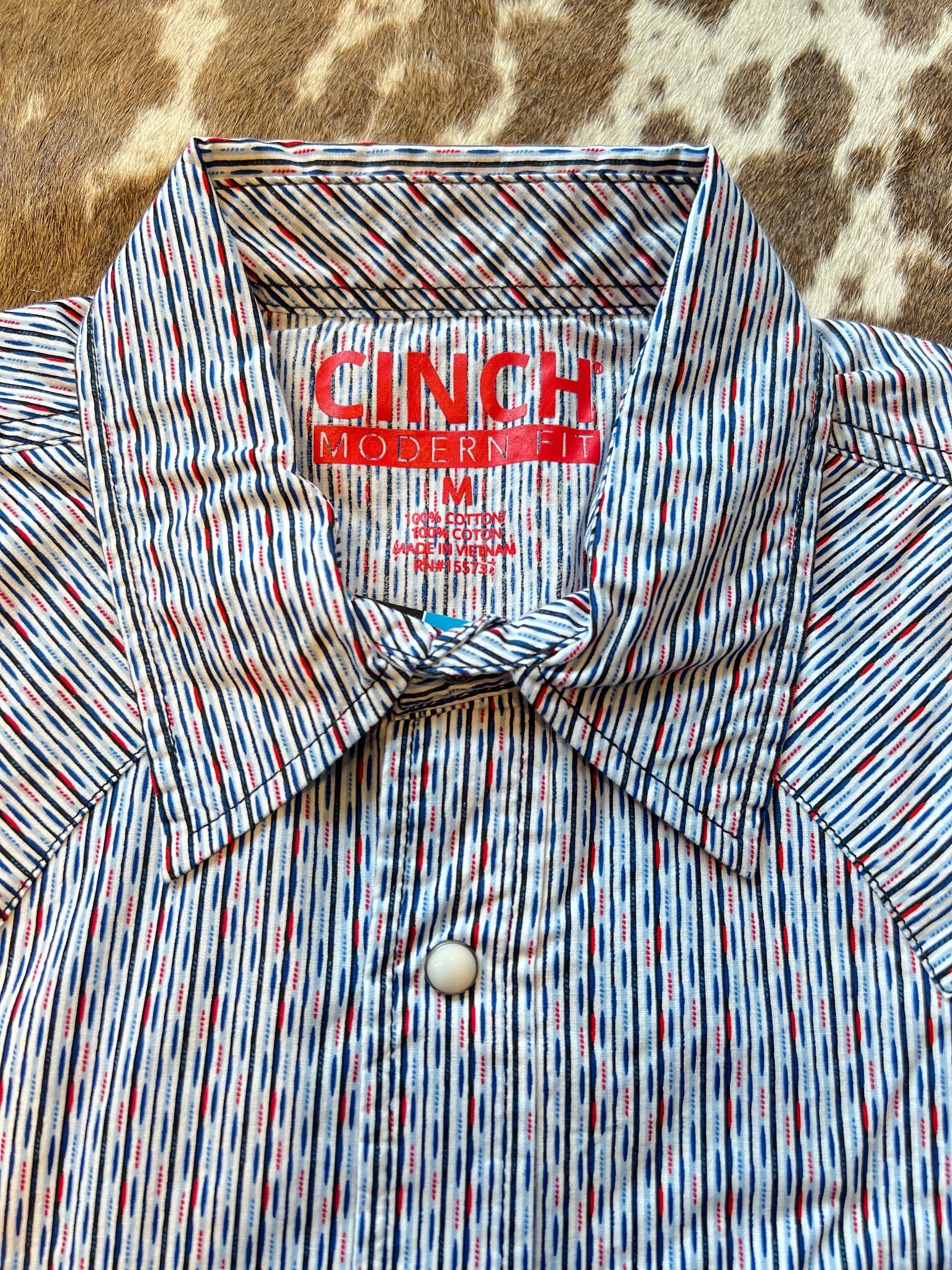 Men's Cinch Modern White Print