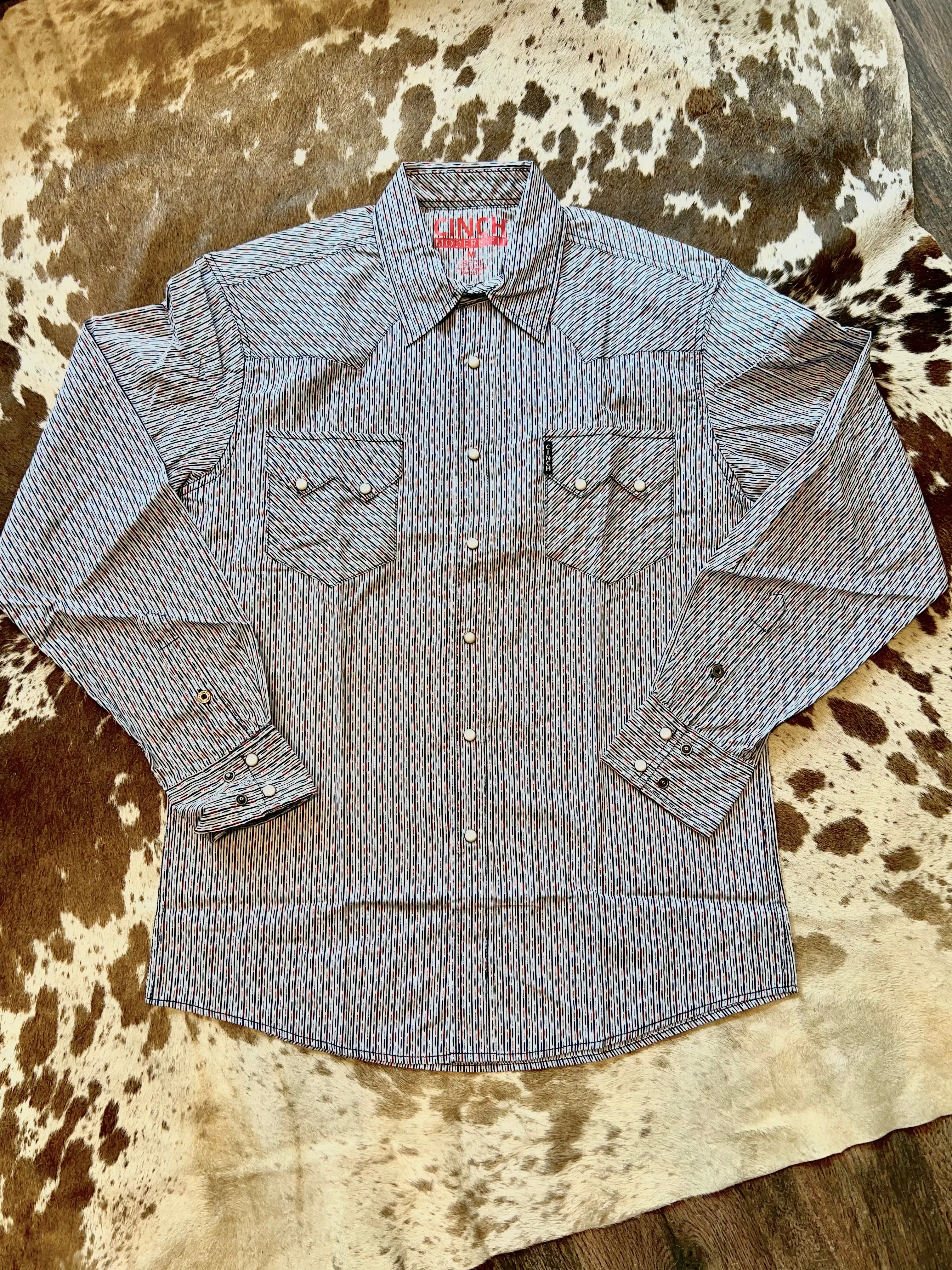 Men's Cinch Modern White Print