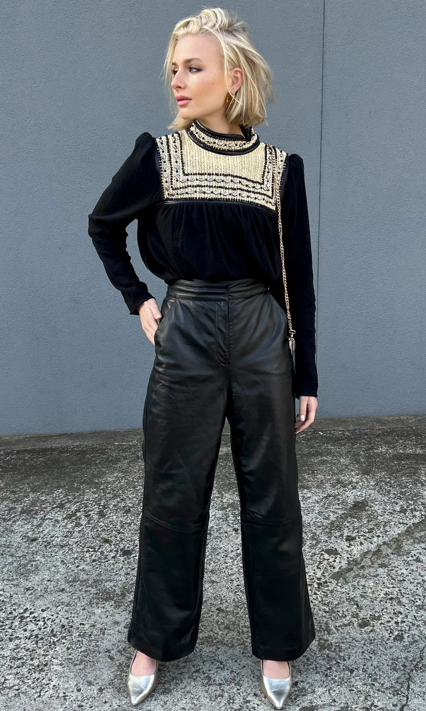Mes Demoiselles Ness  Hand Embroid Top