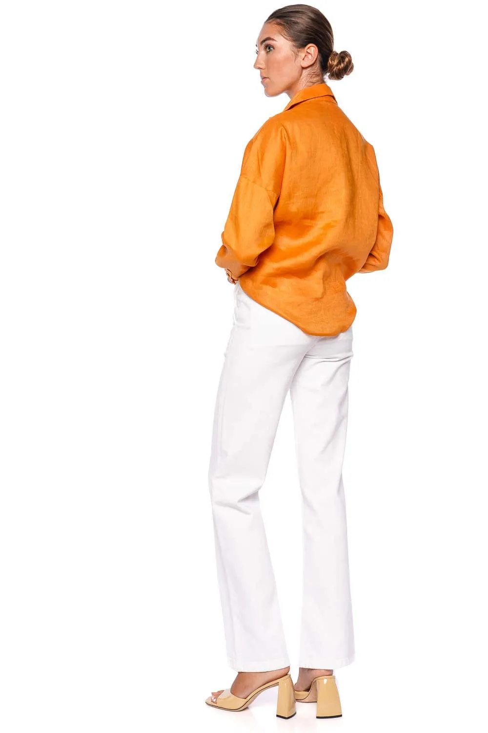 Mi Corazon Tie Waist Linen Shirt