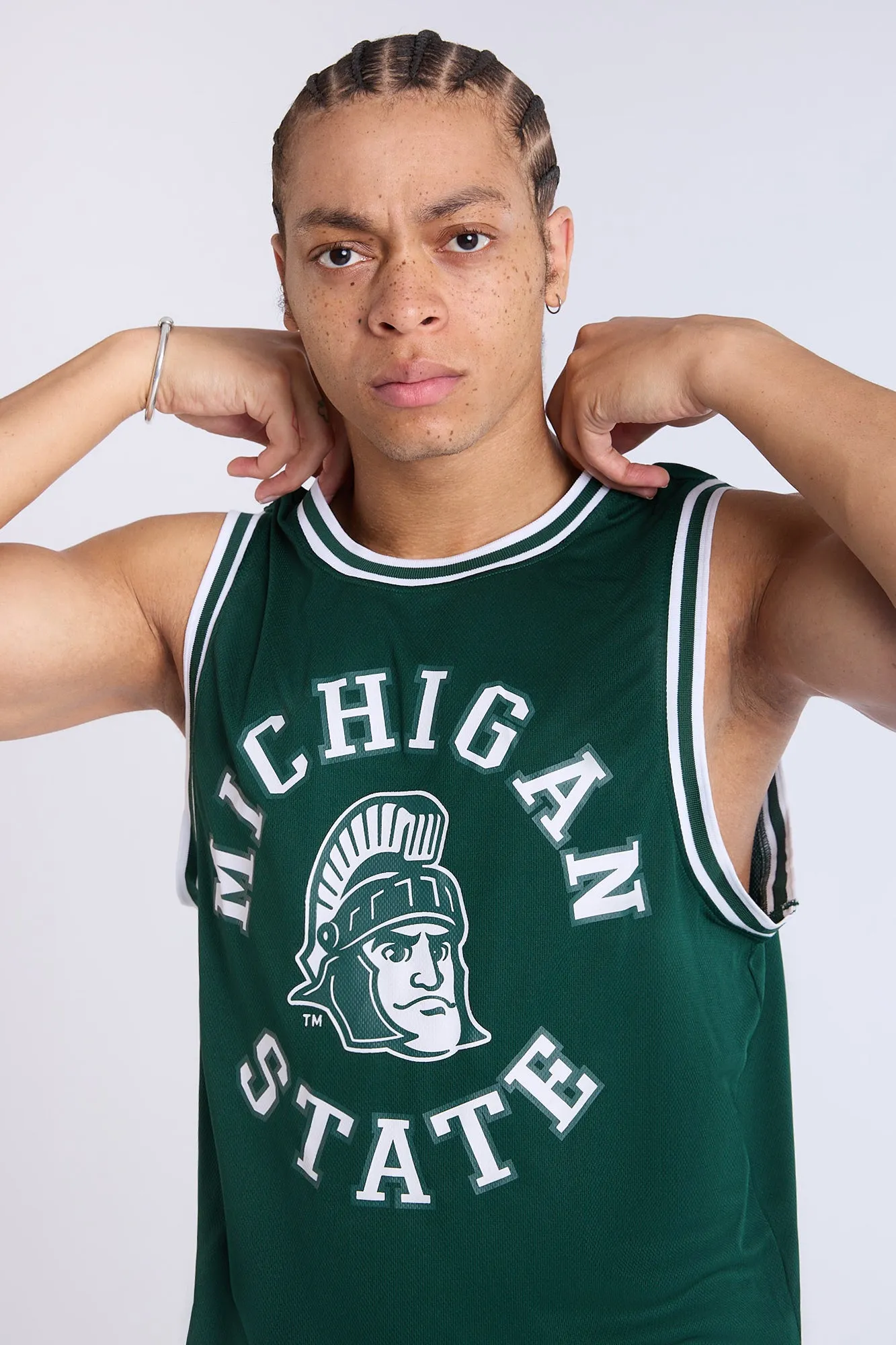 Michigan State Mesh Tank Top