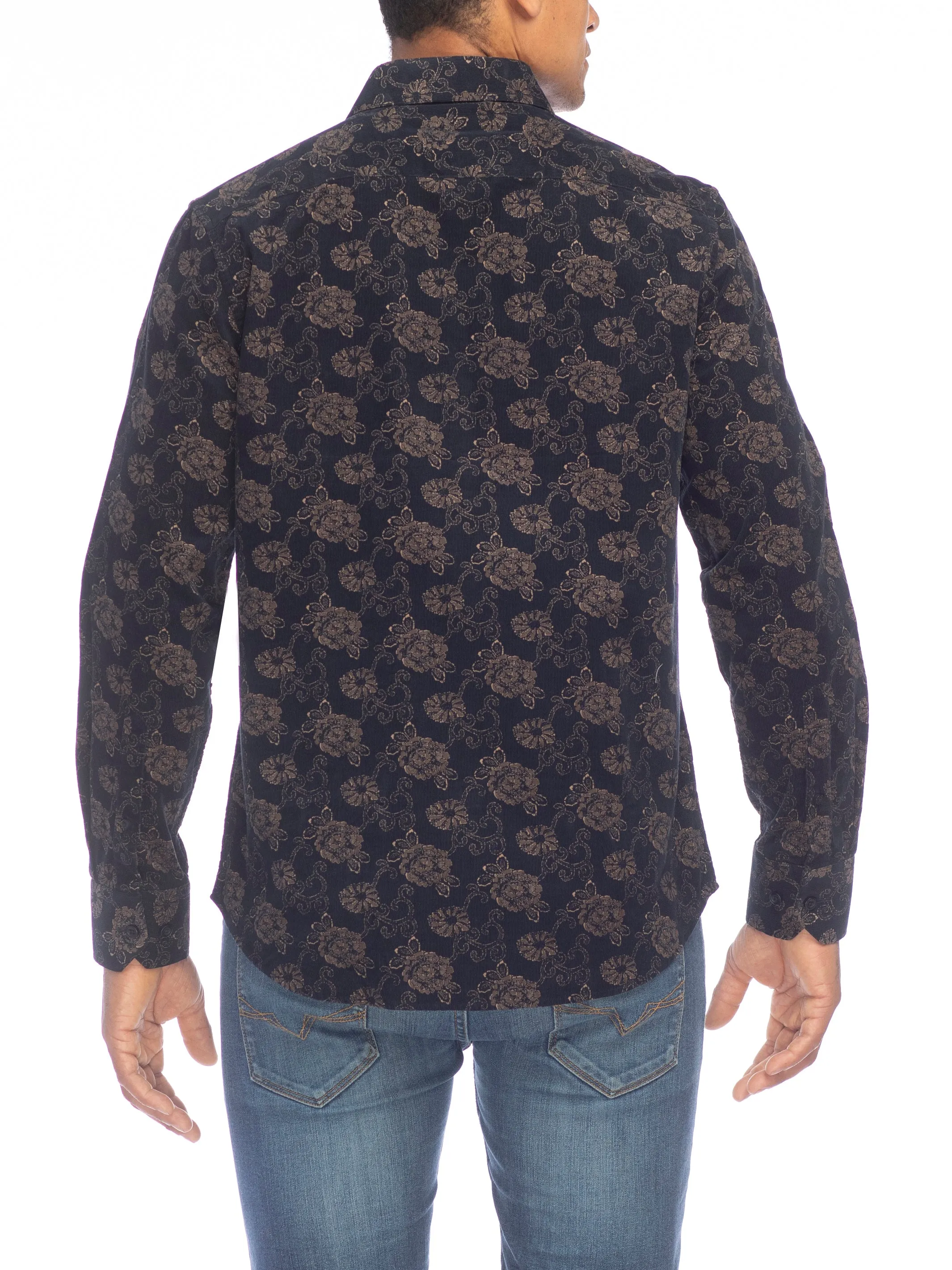 Modern English Floral Corduroy Shirt