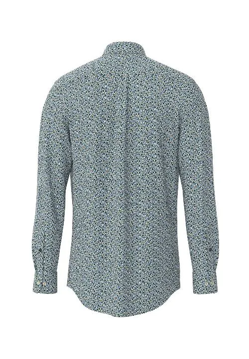 Modern Flower Print Shirt