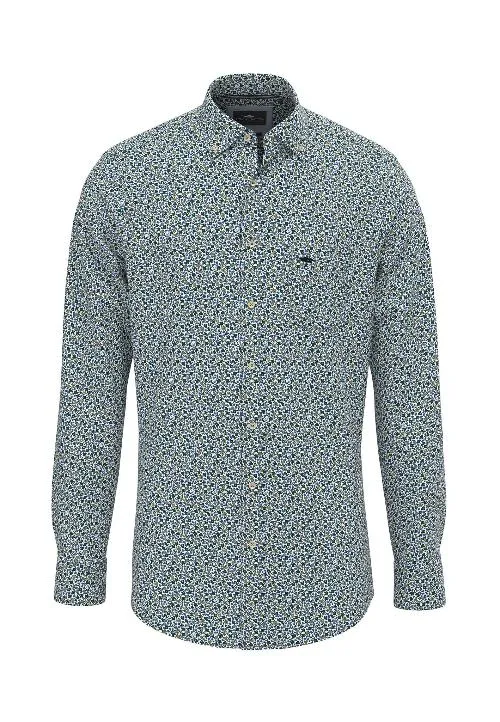 Modern Flower Print Shirt