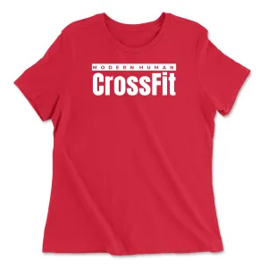 Modern Human CrossFit White Womens - Relaxed Jersey T-Shirt
