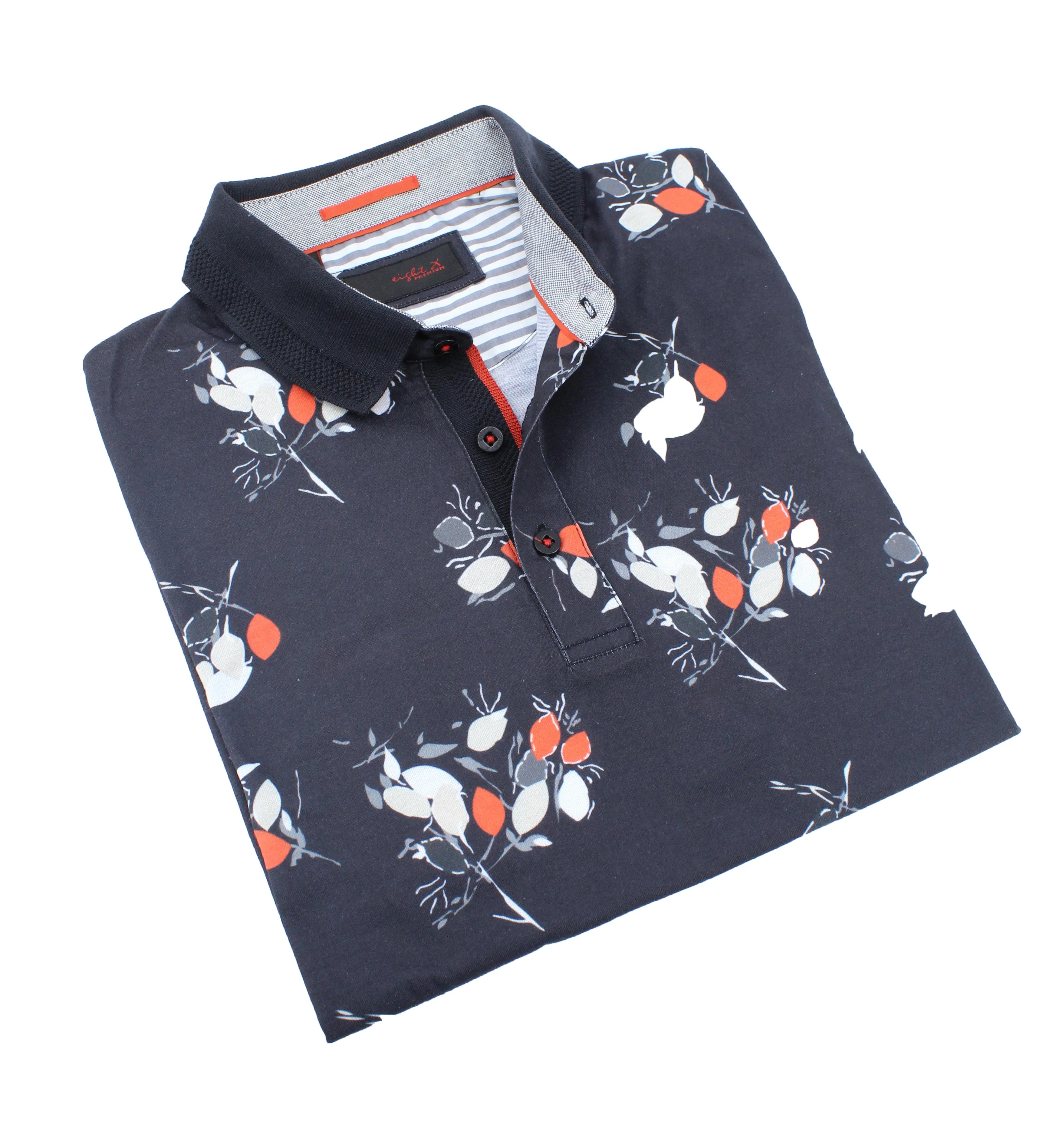 Modern Orange Leaf Polo