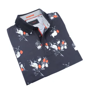 Modern Orange Leaf Polo