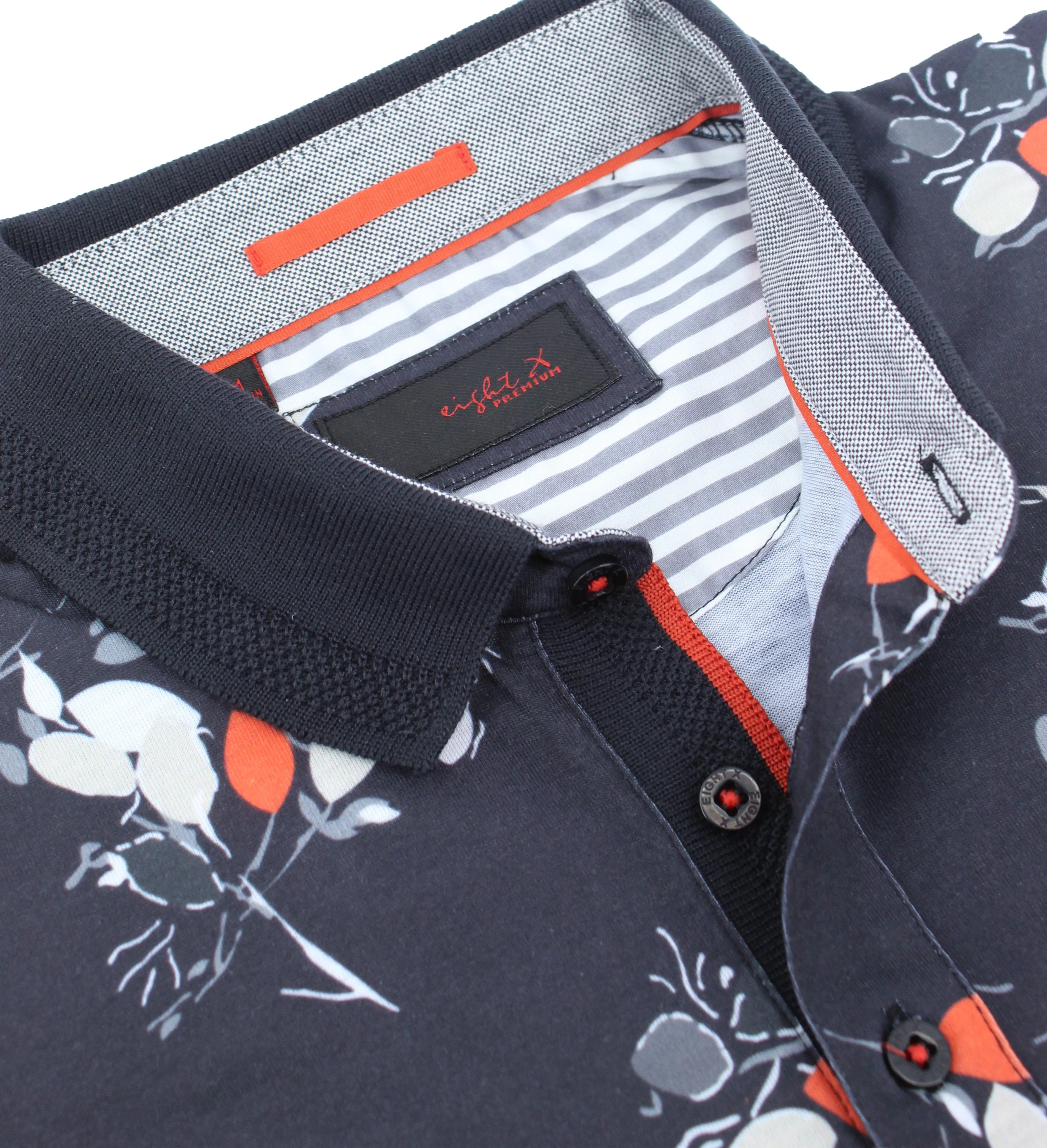 Modern Orange Leaf Polo