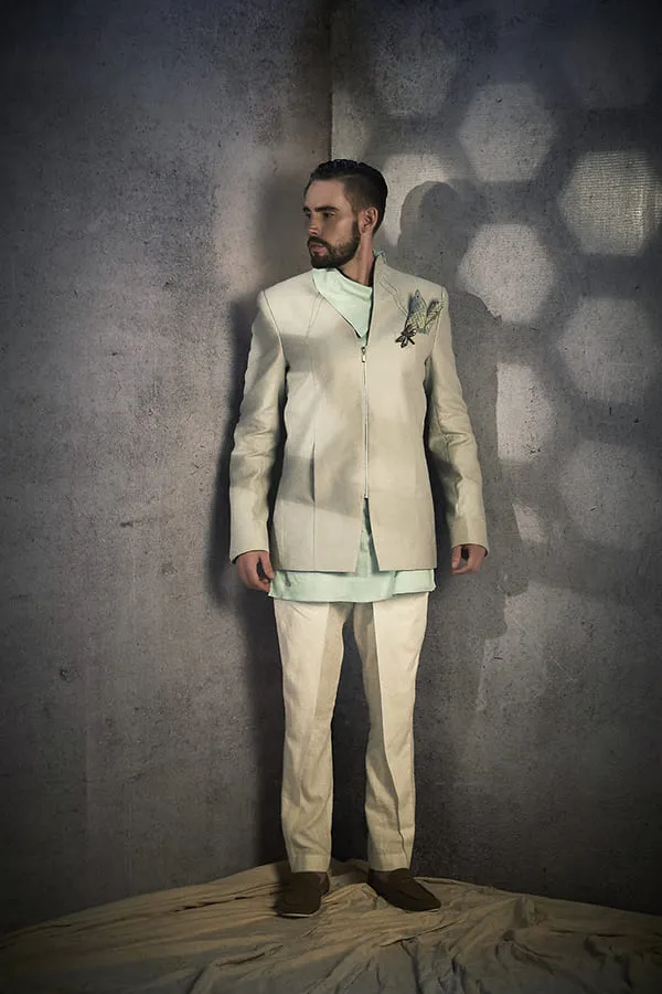 Modern Pleat Bandhgala - Blake