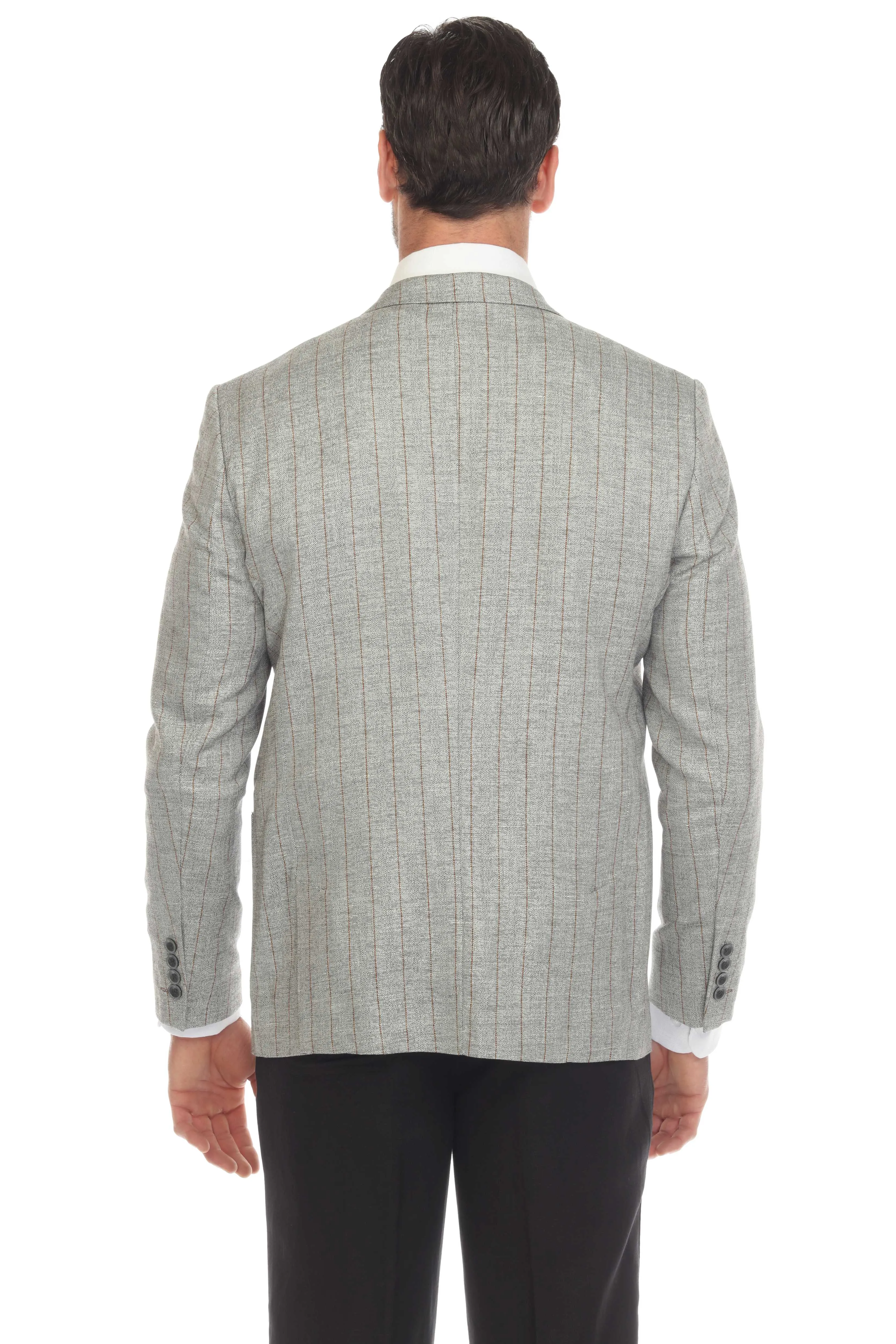 Mojito Reserve Men's Casual Modern Fit Pinstripe Blazer