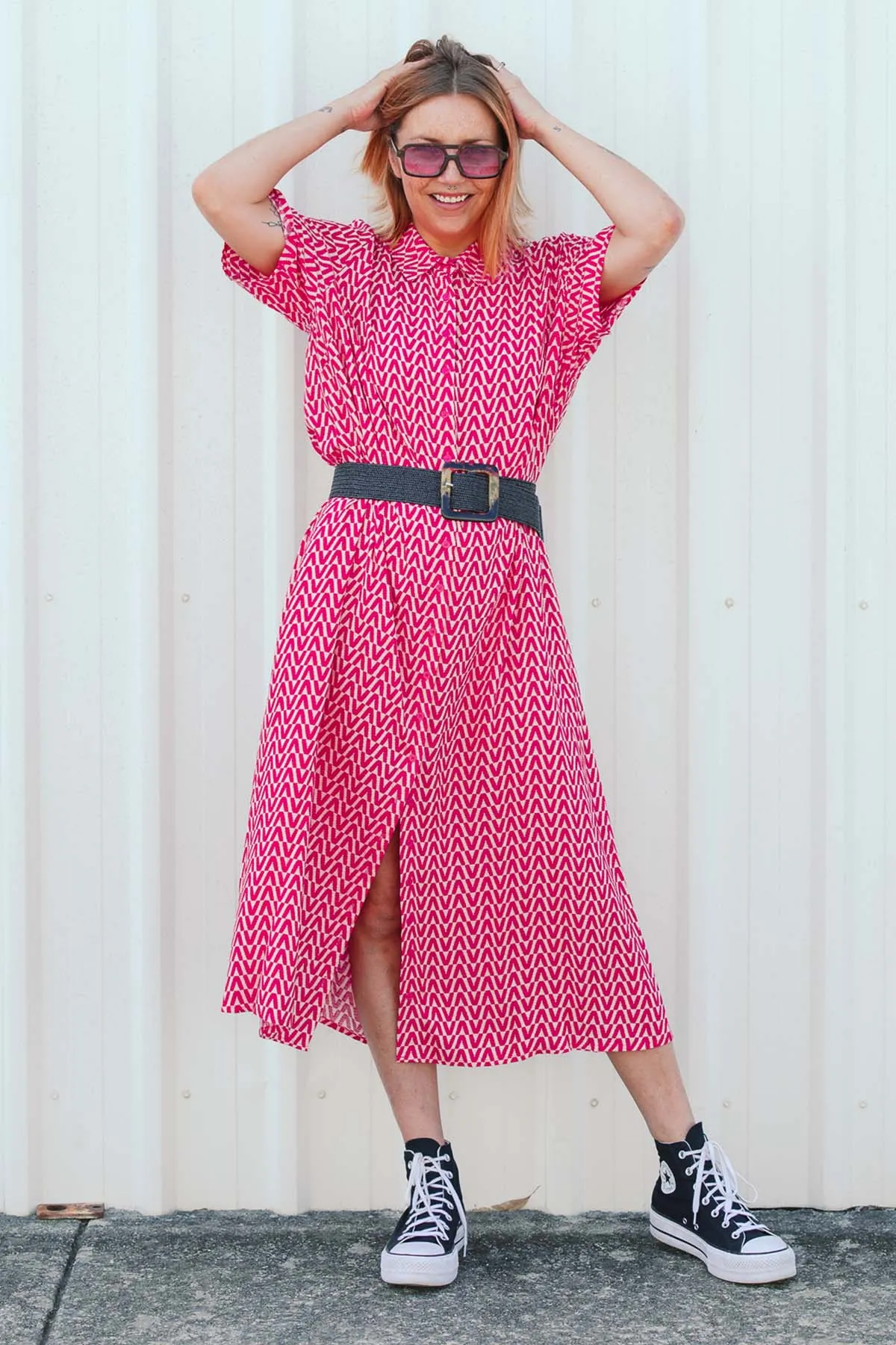 Monaco Shirt Dress - Pink