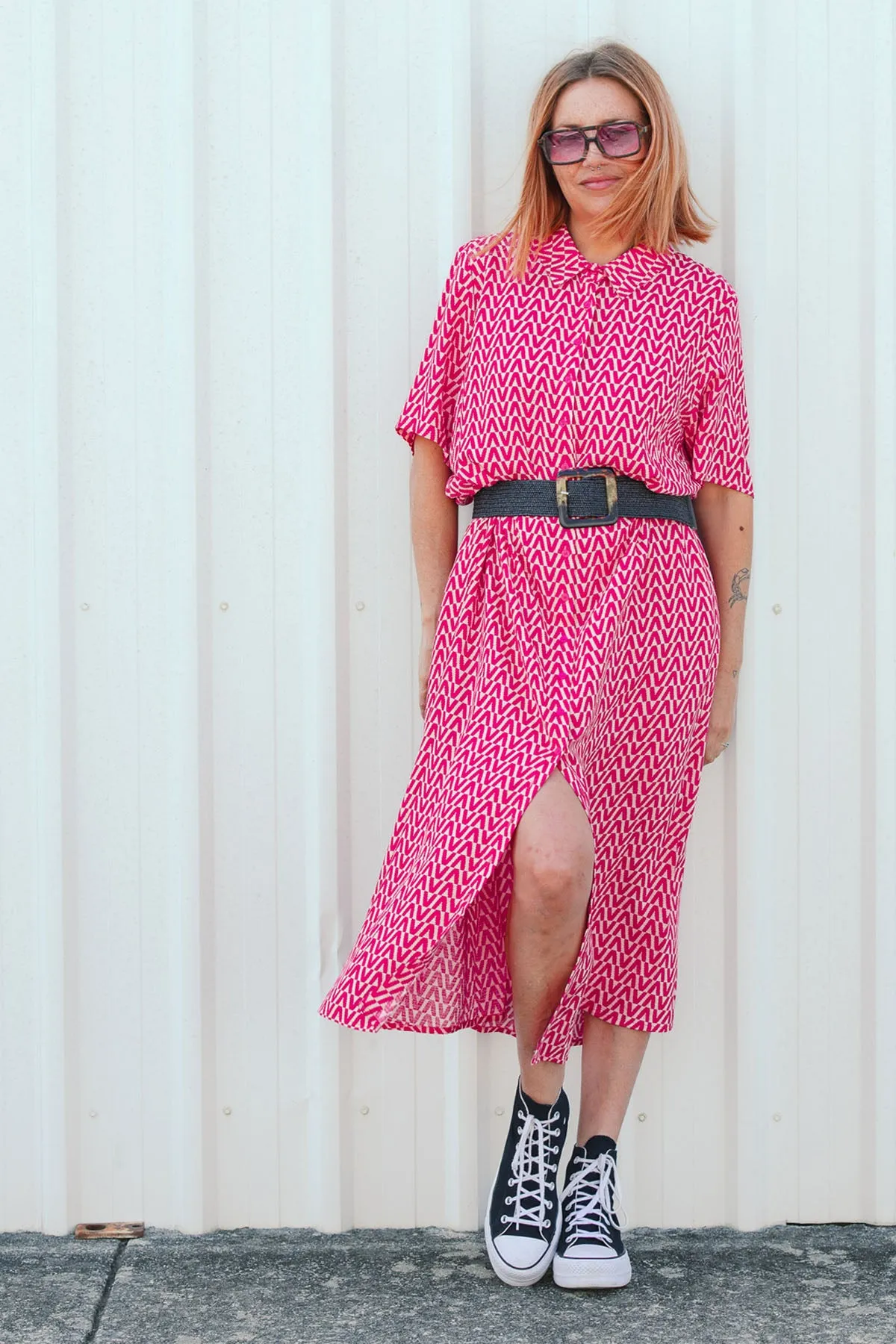 Monaco Shirt Dress - Pink