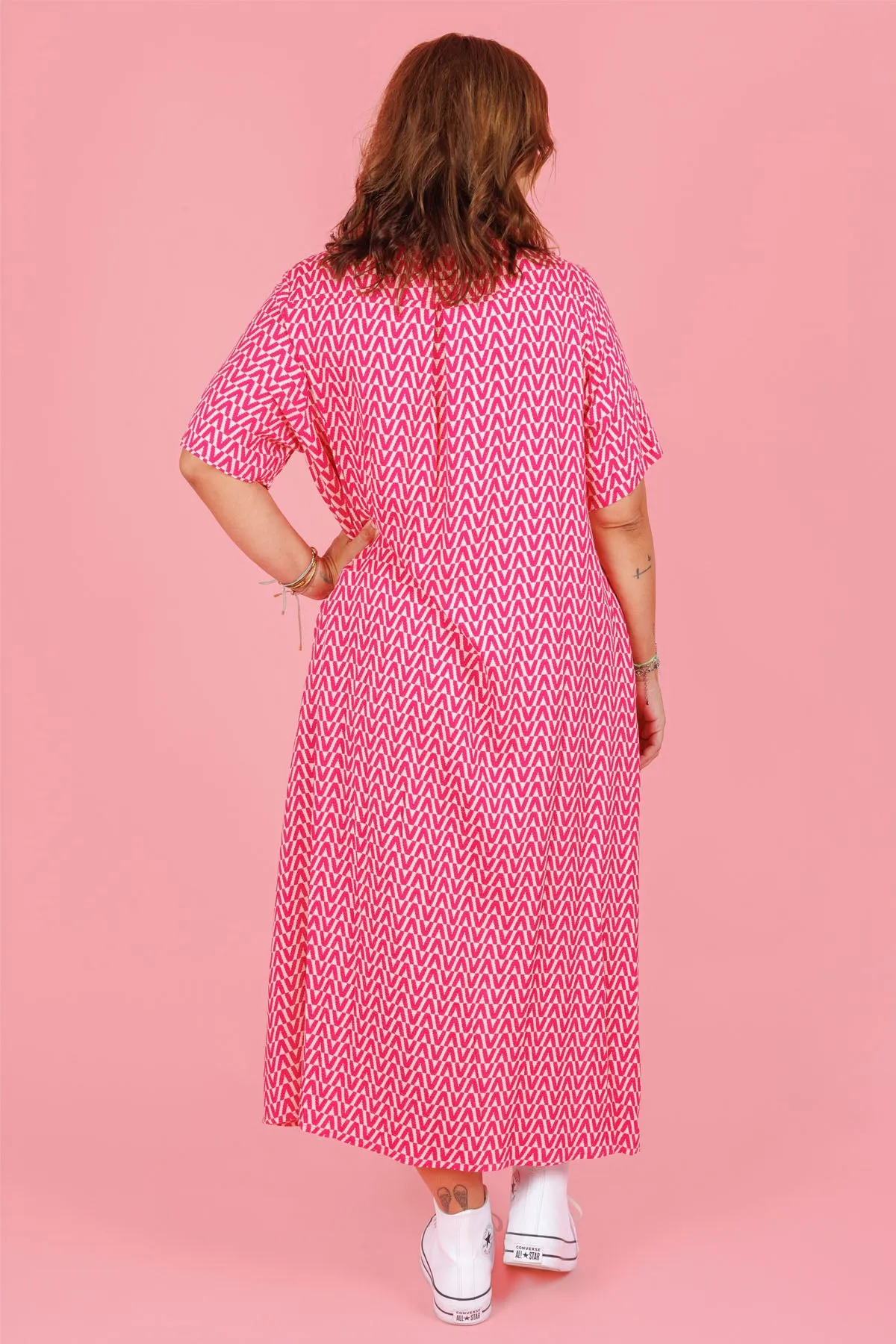 Monaco Shirt Dress - Pink