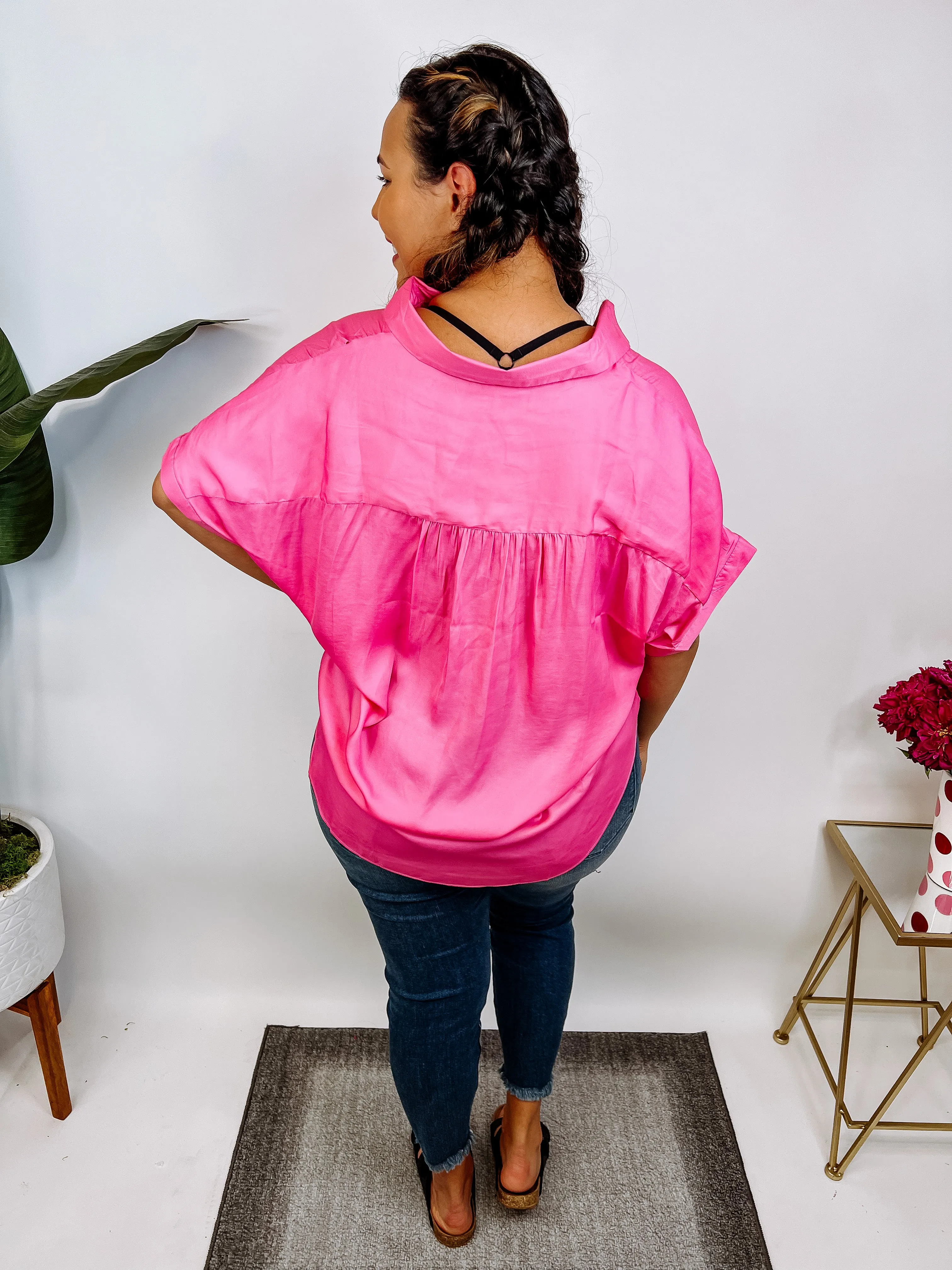 #N250 Classy On Me Blouse (Candy Pink)
