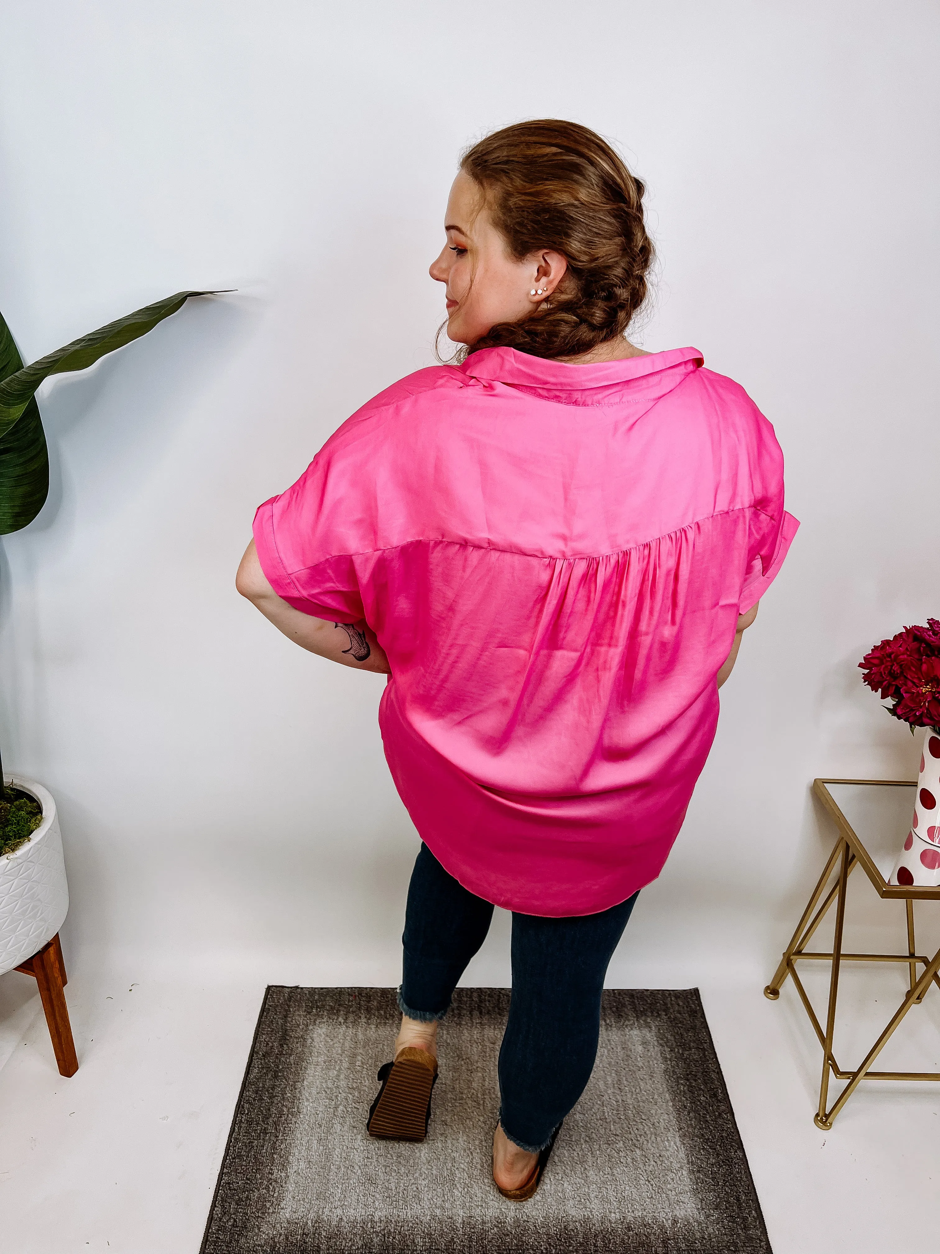 #N250 Classy On Me Blouse (Candy Pink)