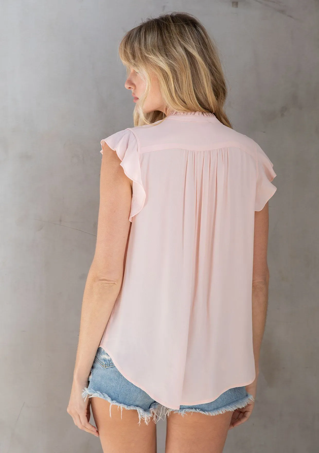 Nathalie Flutter Sleeve Top