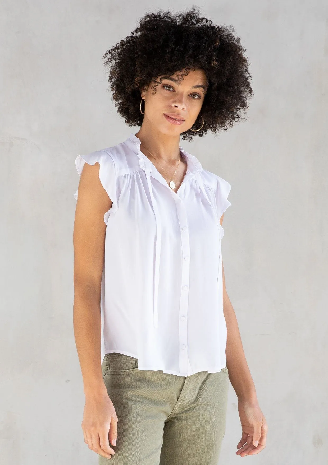 Nathalie Flutter Sleeve Top