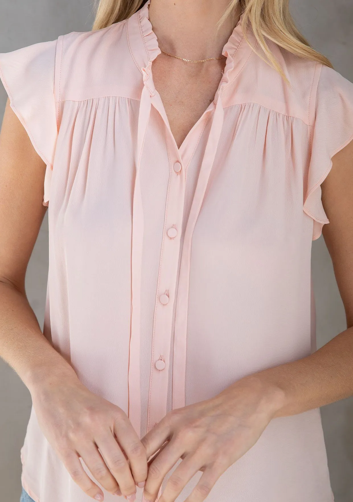 Nathalie Flutter Sleeve Top