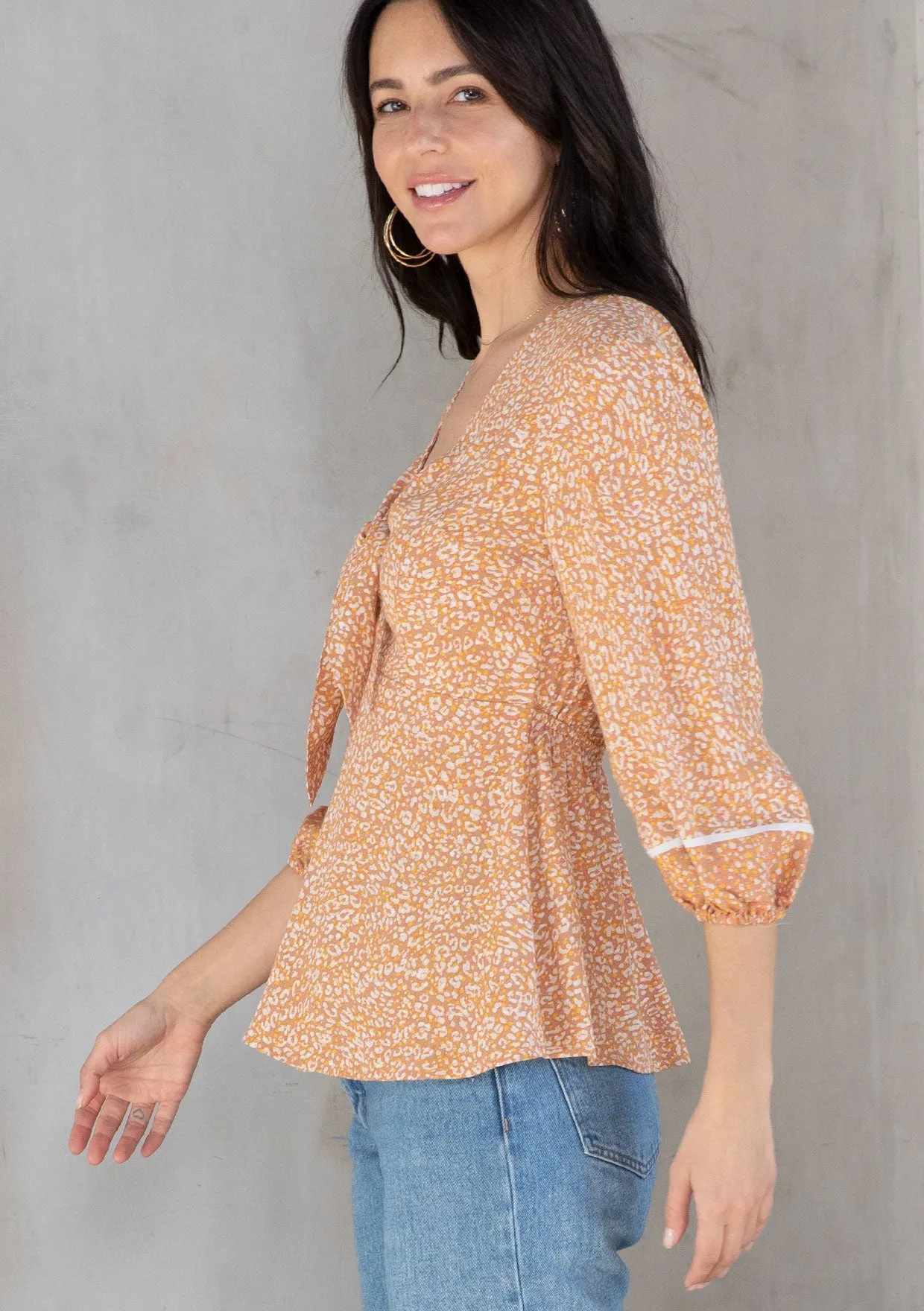 Nina Tie Front Top