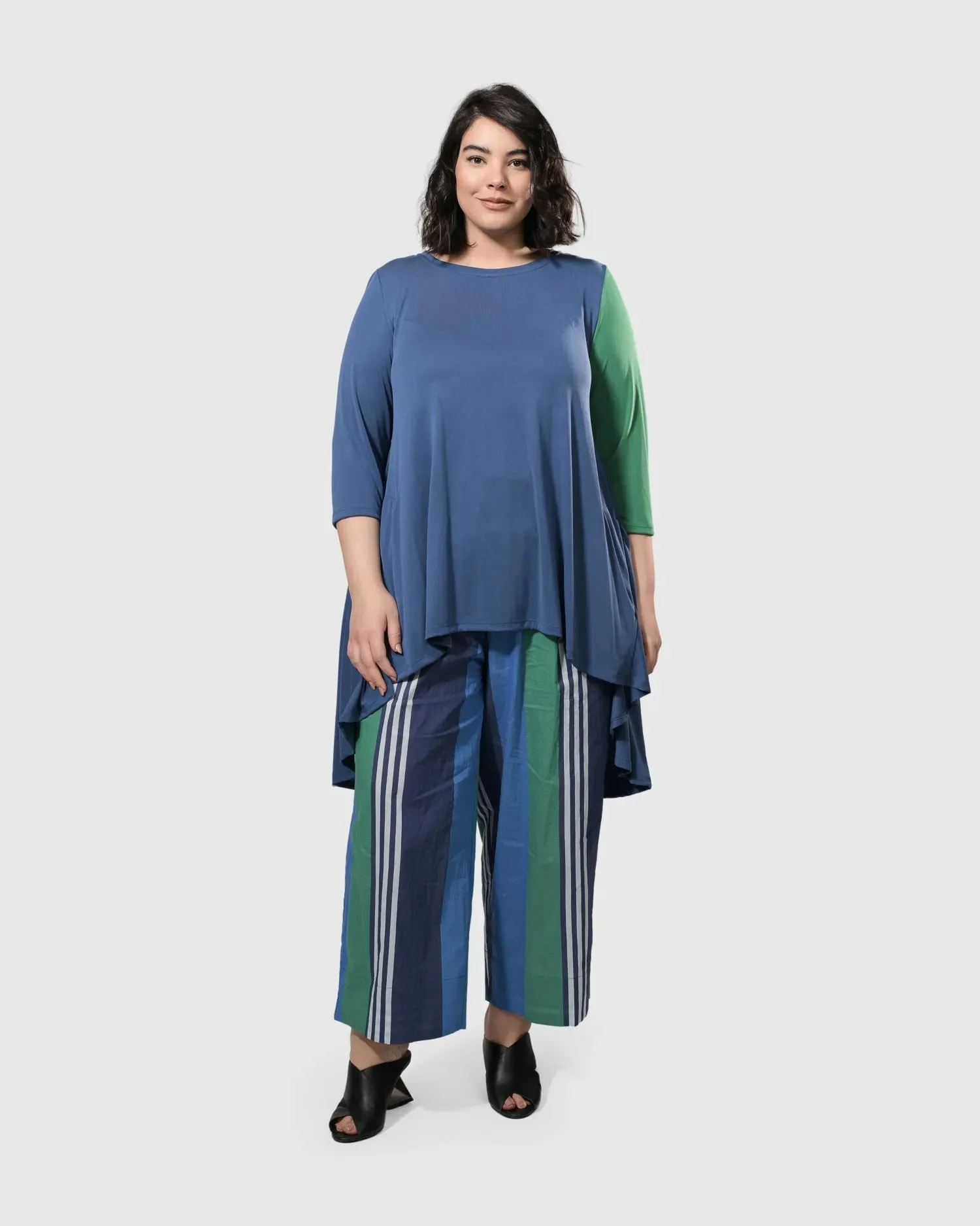 Ocean Stripe 4-pocket Trousers, Marine