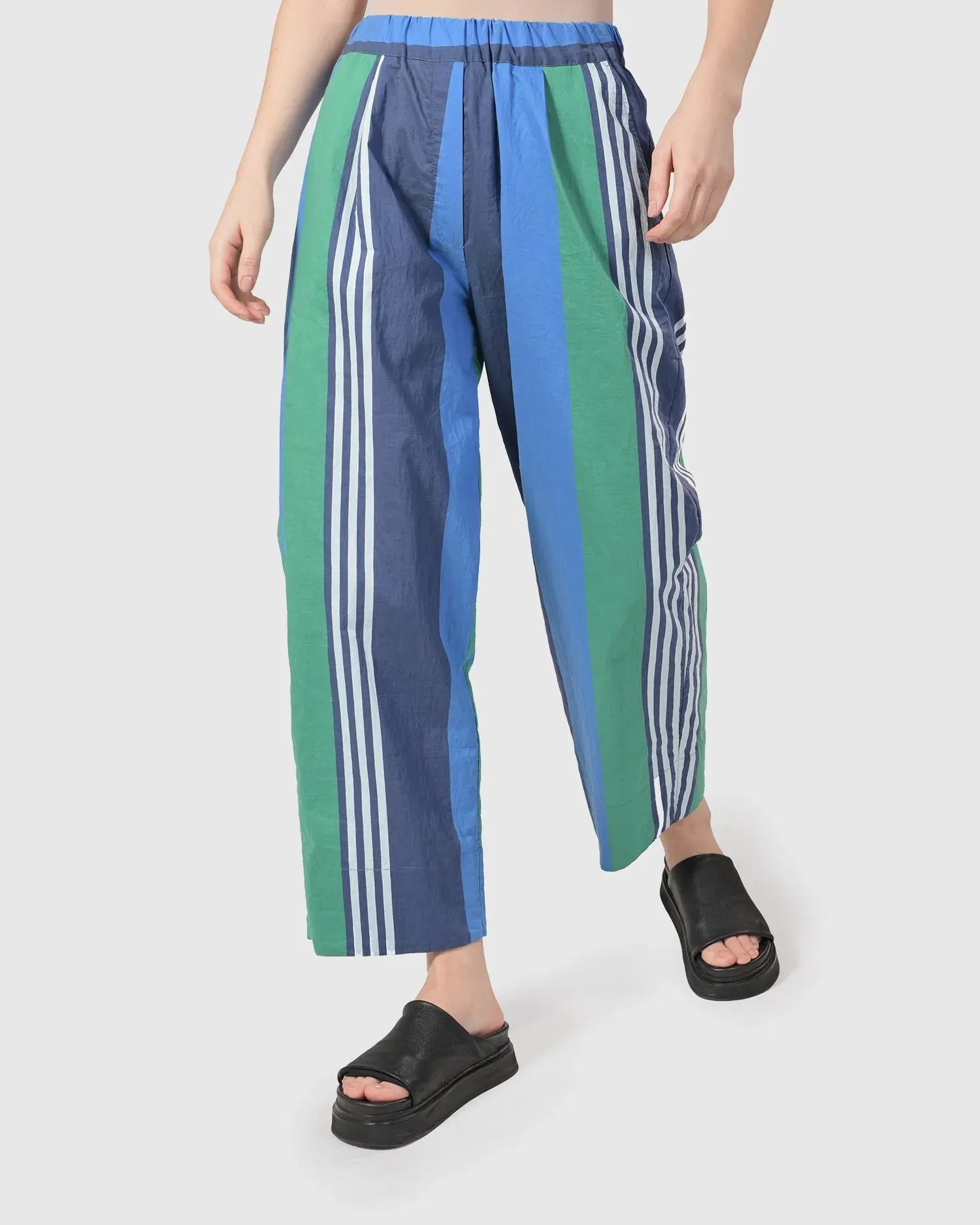 Ocean Stripe 4-pocket Trousers, Marine
