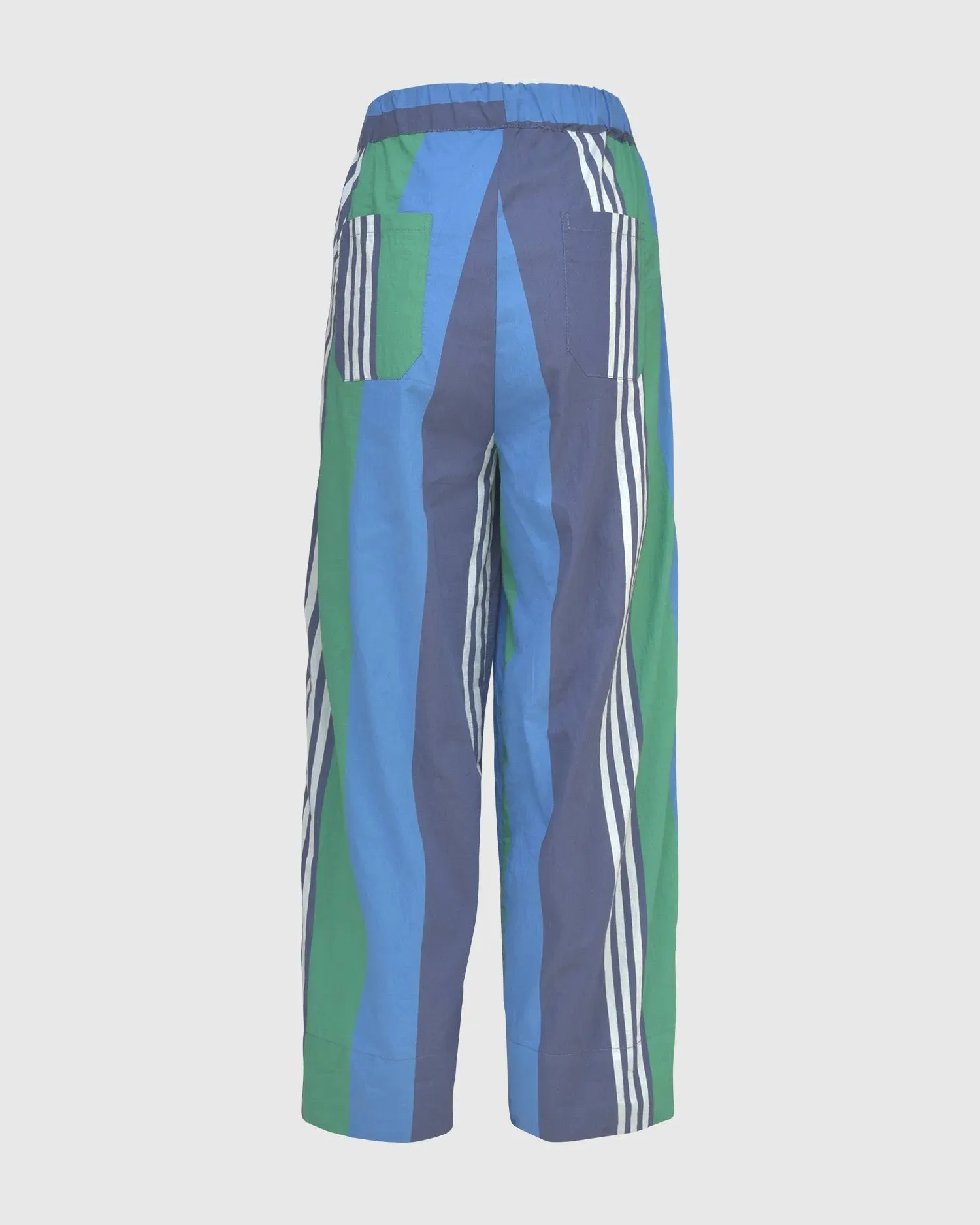 Ocean Stripe 4-pocket Trousers, Marine