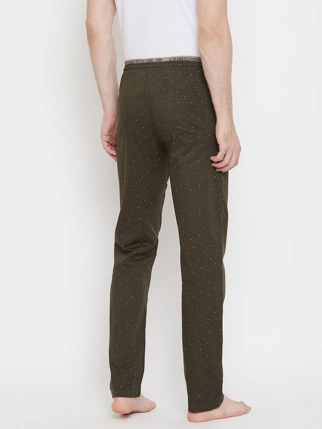 Olive Printed Lounge Pants