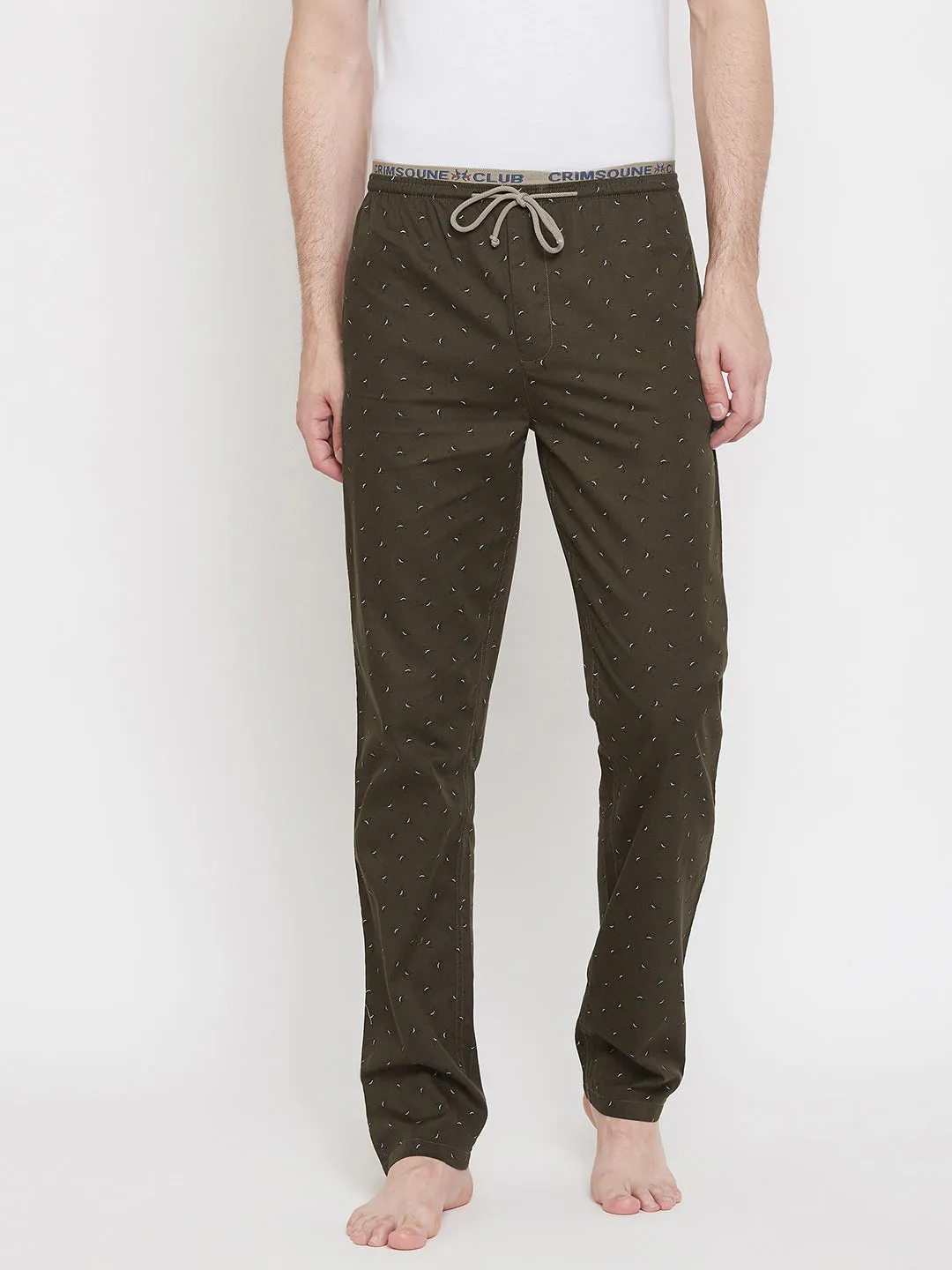 Olive Printed Lounge Pants
