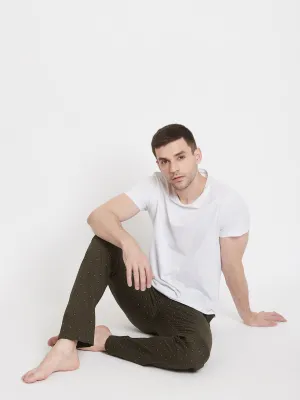 Olive Printed Lounge Pants