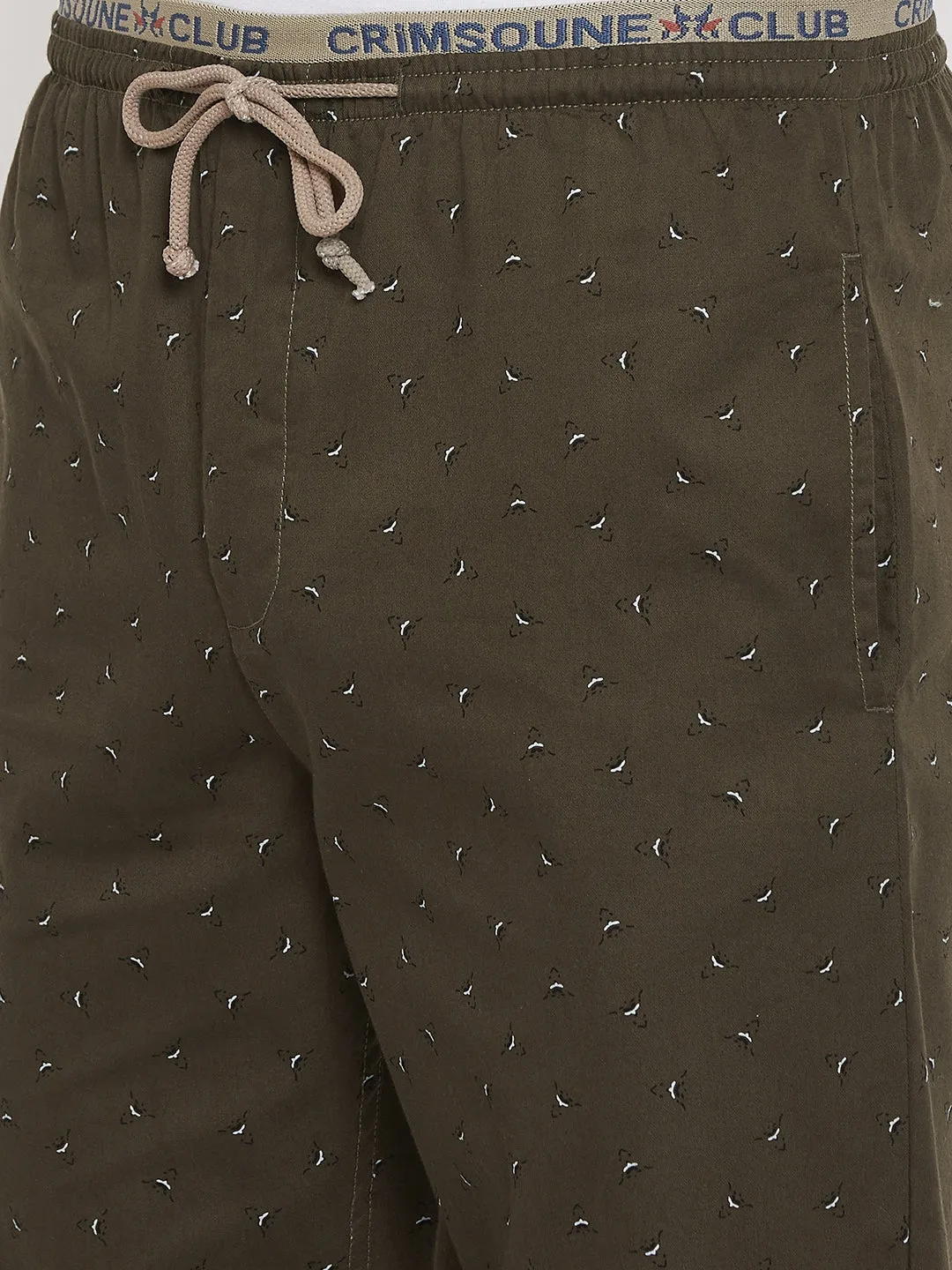 Olive Printed Lounge Pants