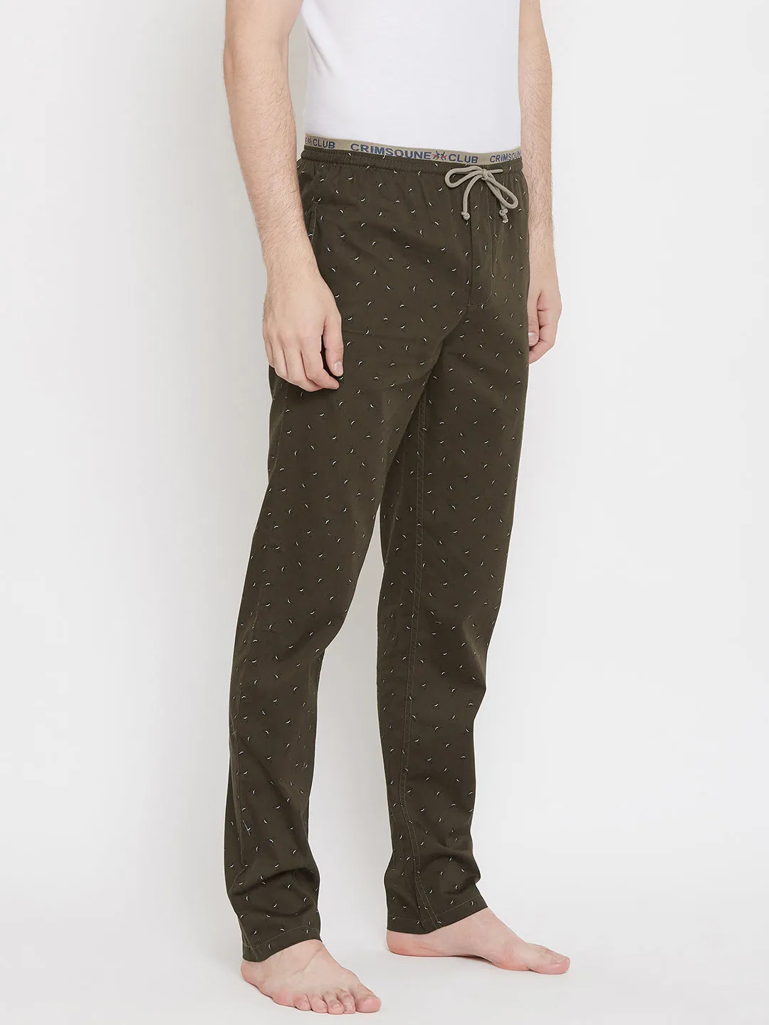 Olive Printed Lounge Pants