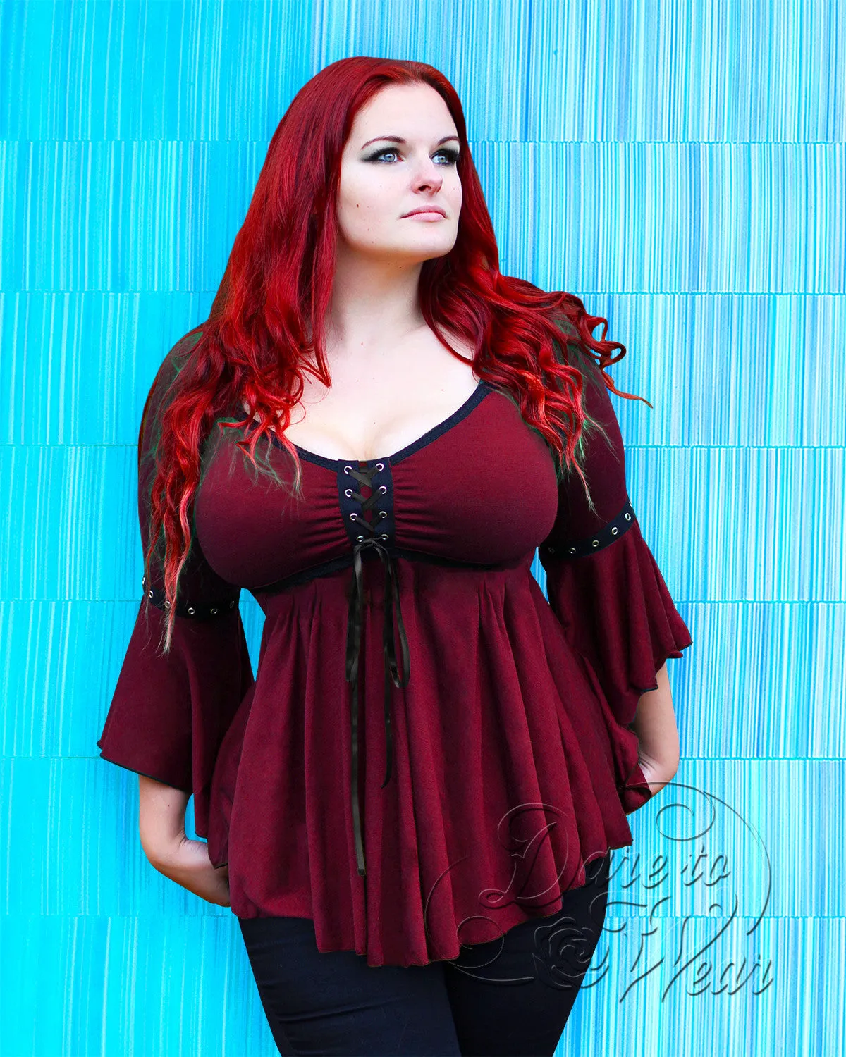 Ophelia Top in Burgundy