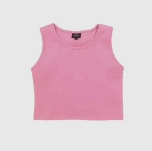 Pink Cropped Tank Top