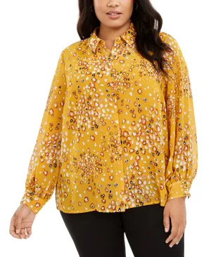 Plus Printed Blouse