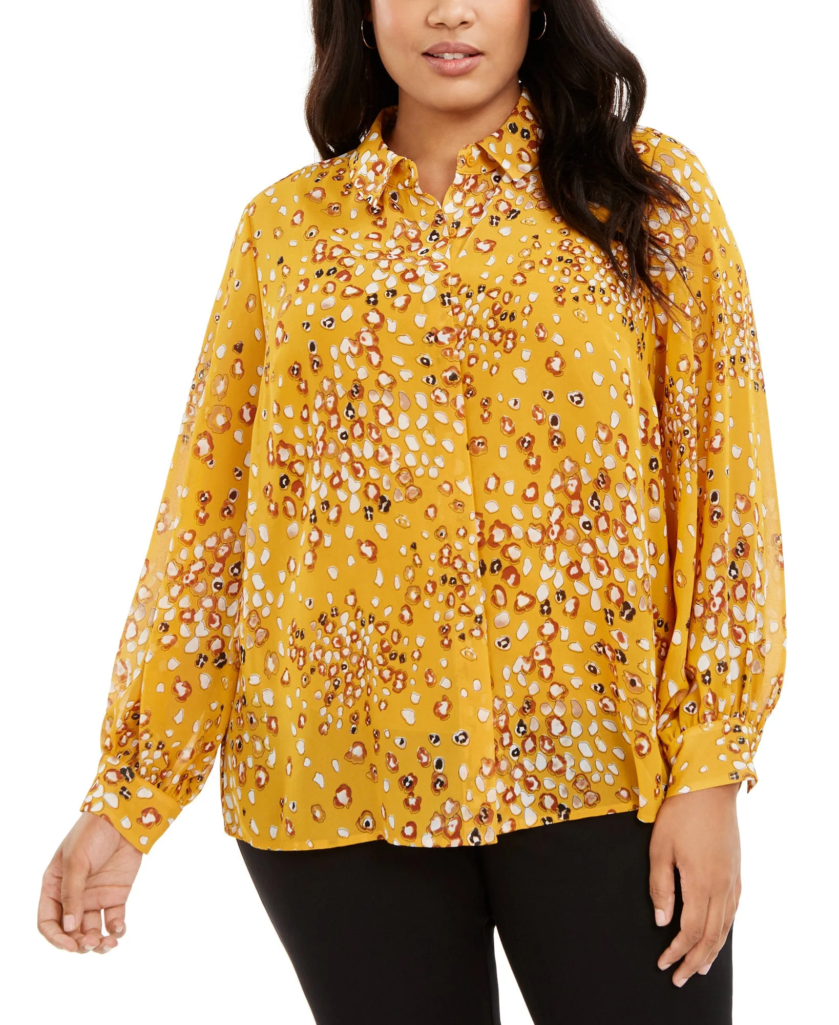 Plus Printed Blouse