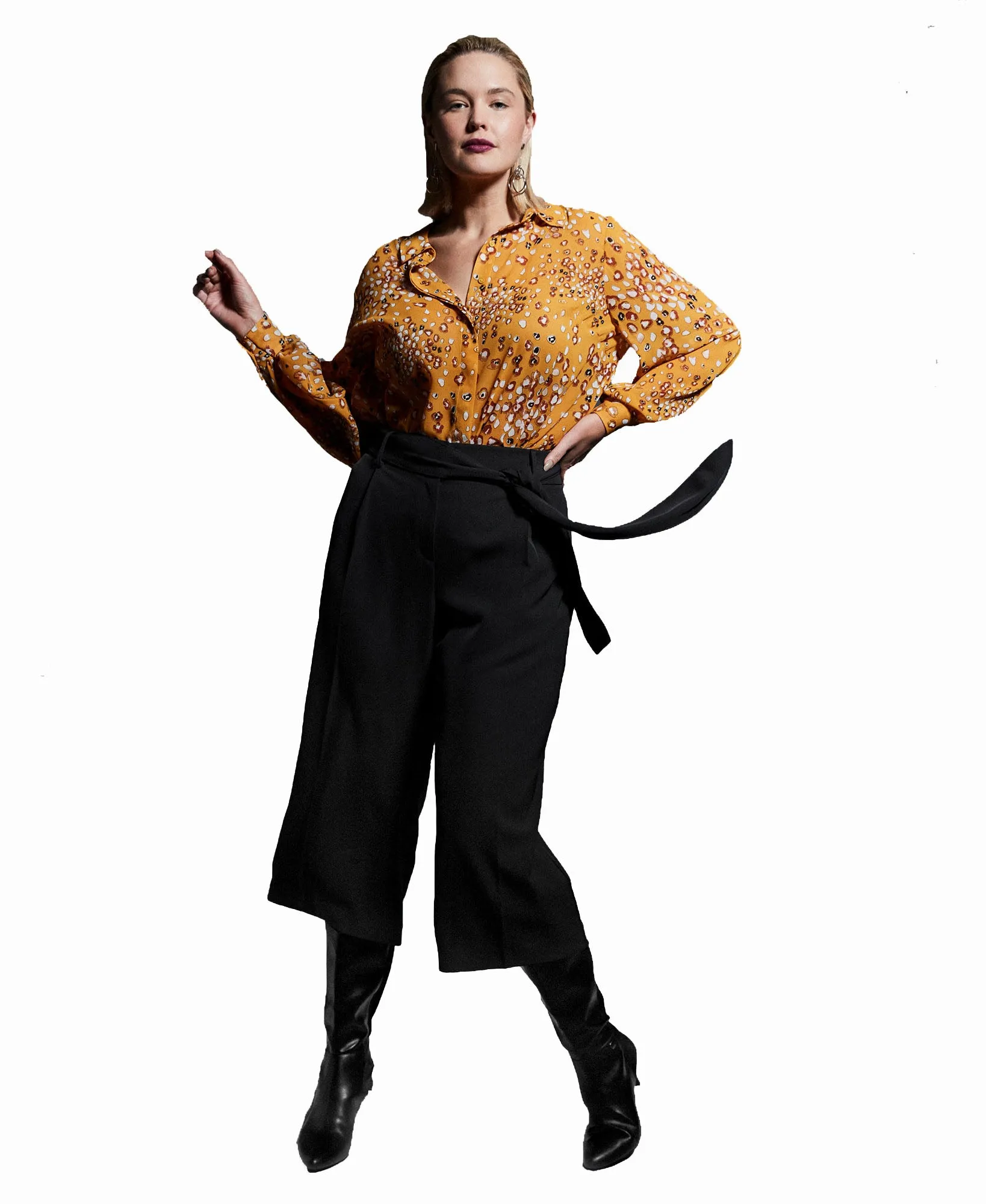 Plus Printed Blouse