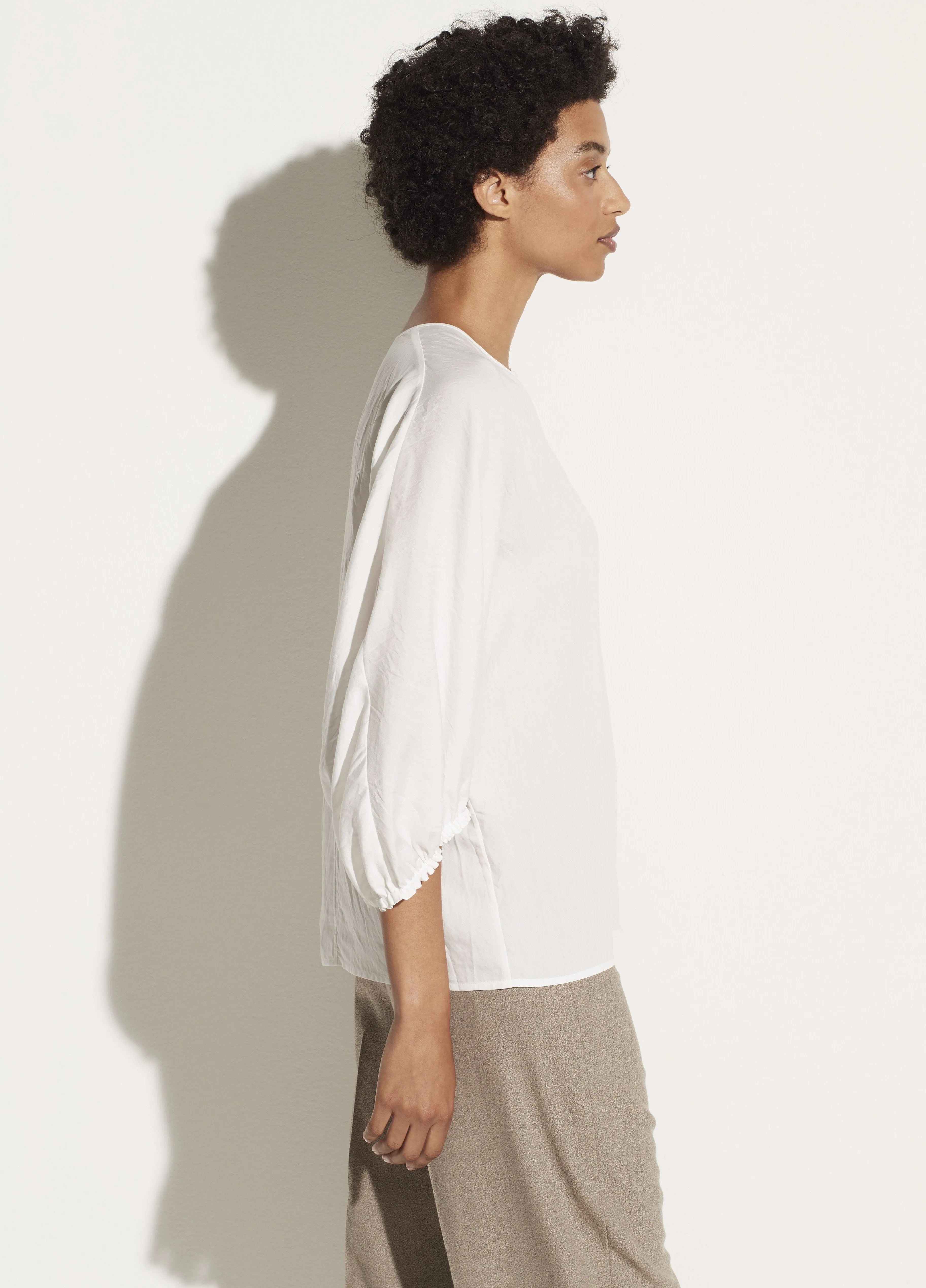Poet Sleeve Blouse in Off White