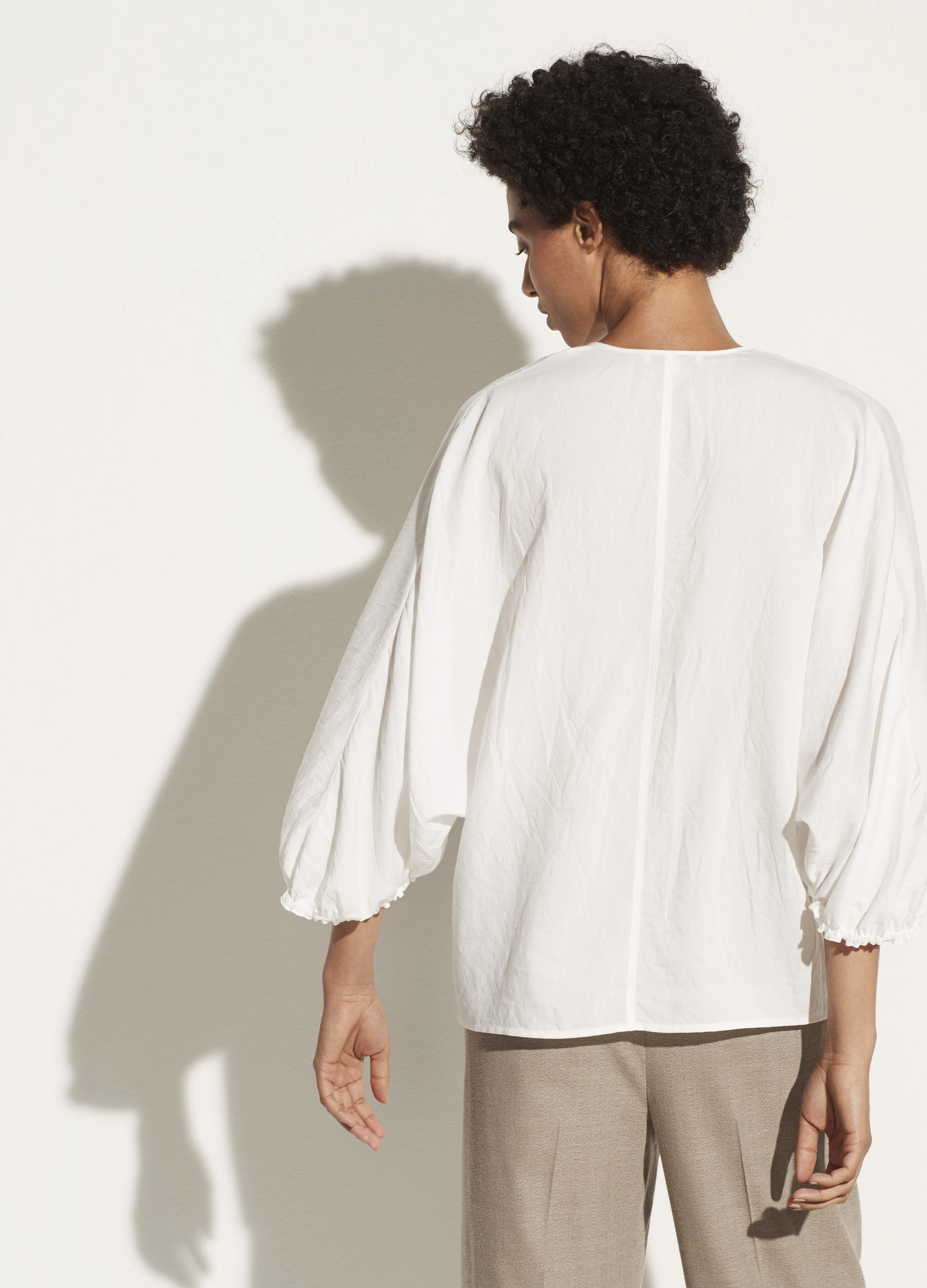 Poet Sleeve Blouse in Off White