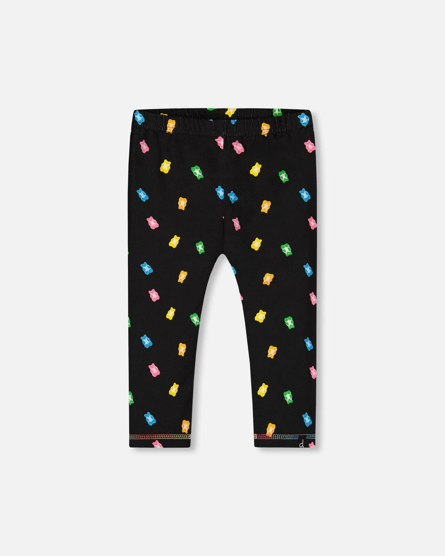 Printed Capri Legging Black And Multicolored Gummies