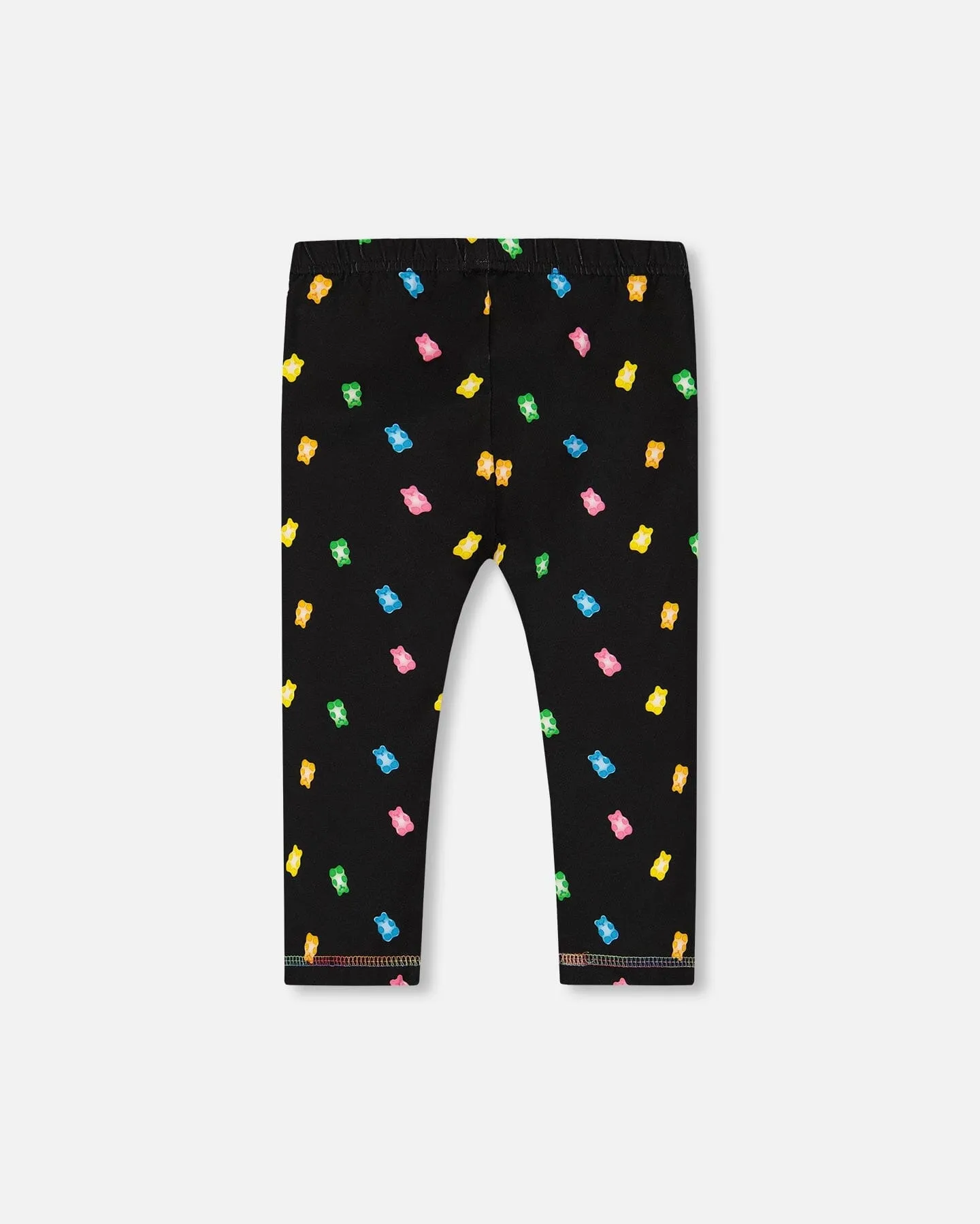 Printed Capri Legging Black And Multicolored Gummies