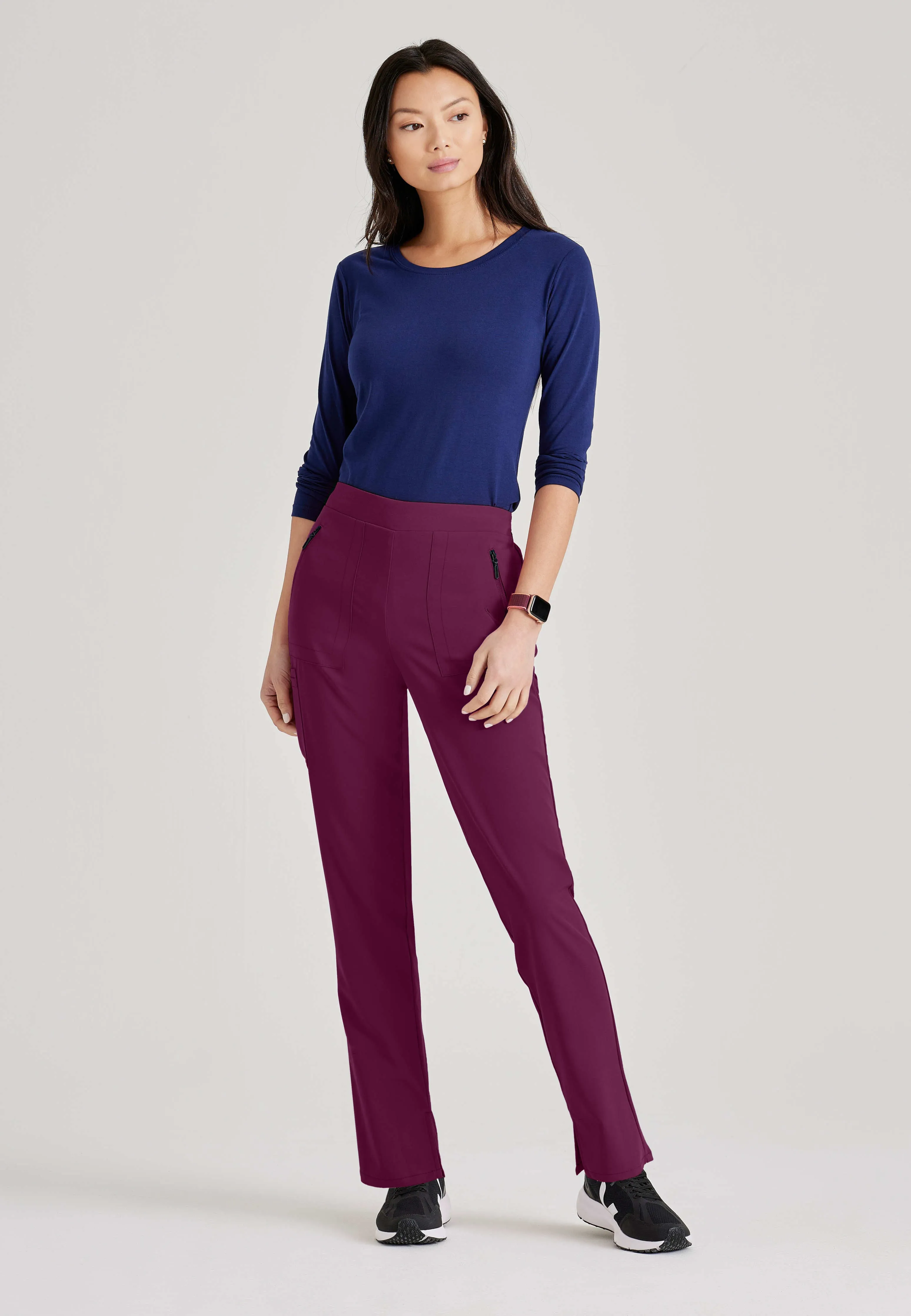 Purpose 5-Pocket High-Rise Slim Leg Scrub Pant