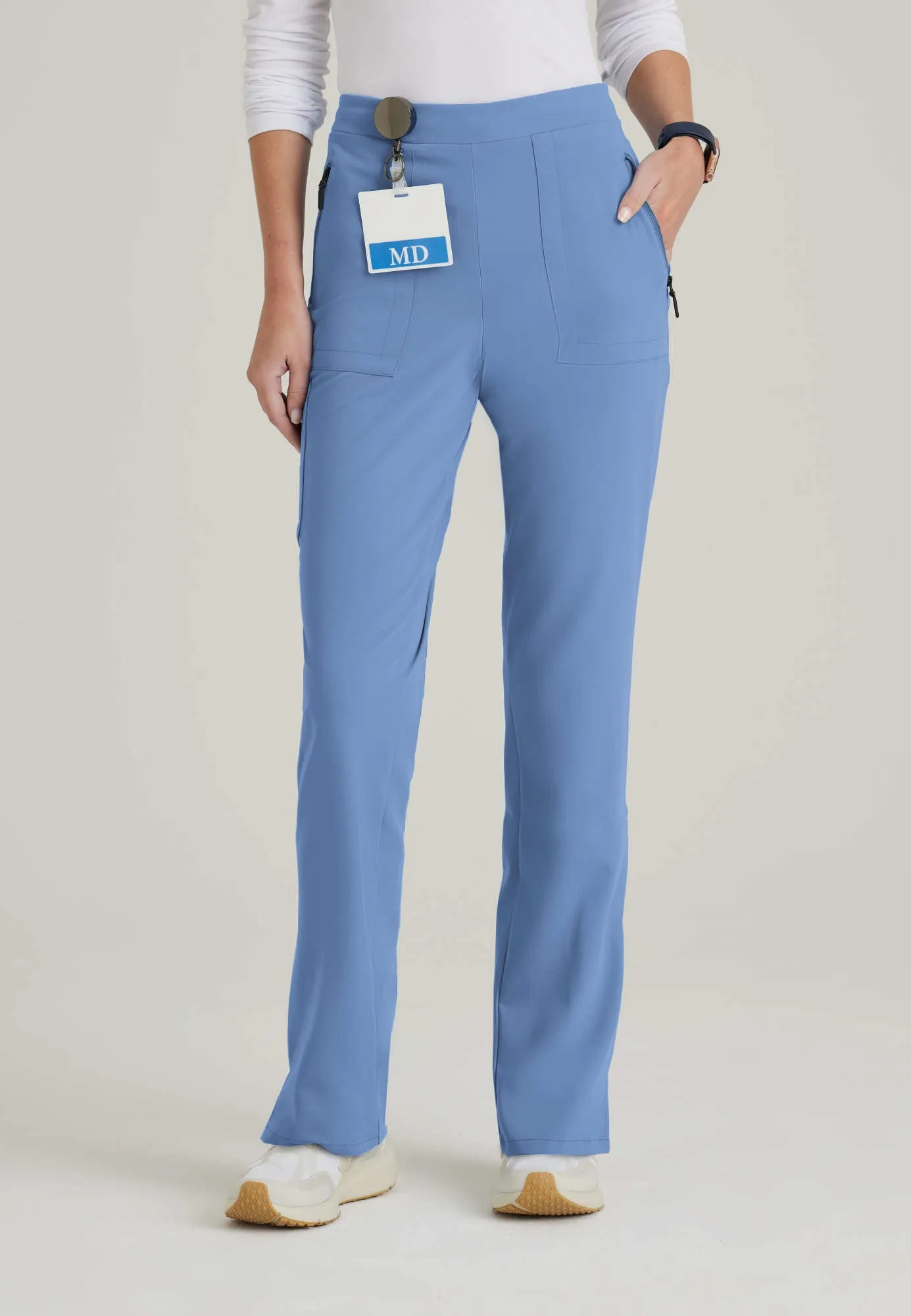 Purpose 5-Pocket High-Rise Slim Leg Scrub Pant