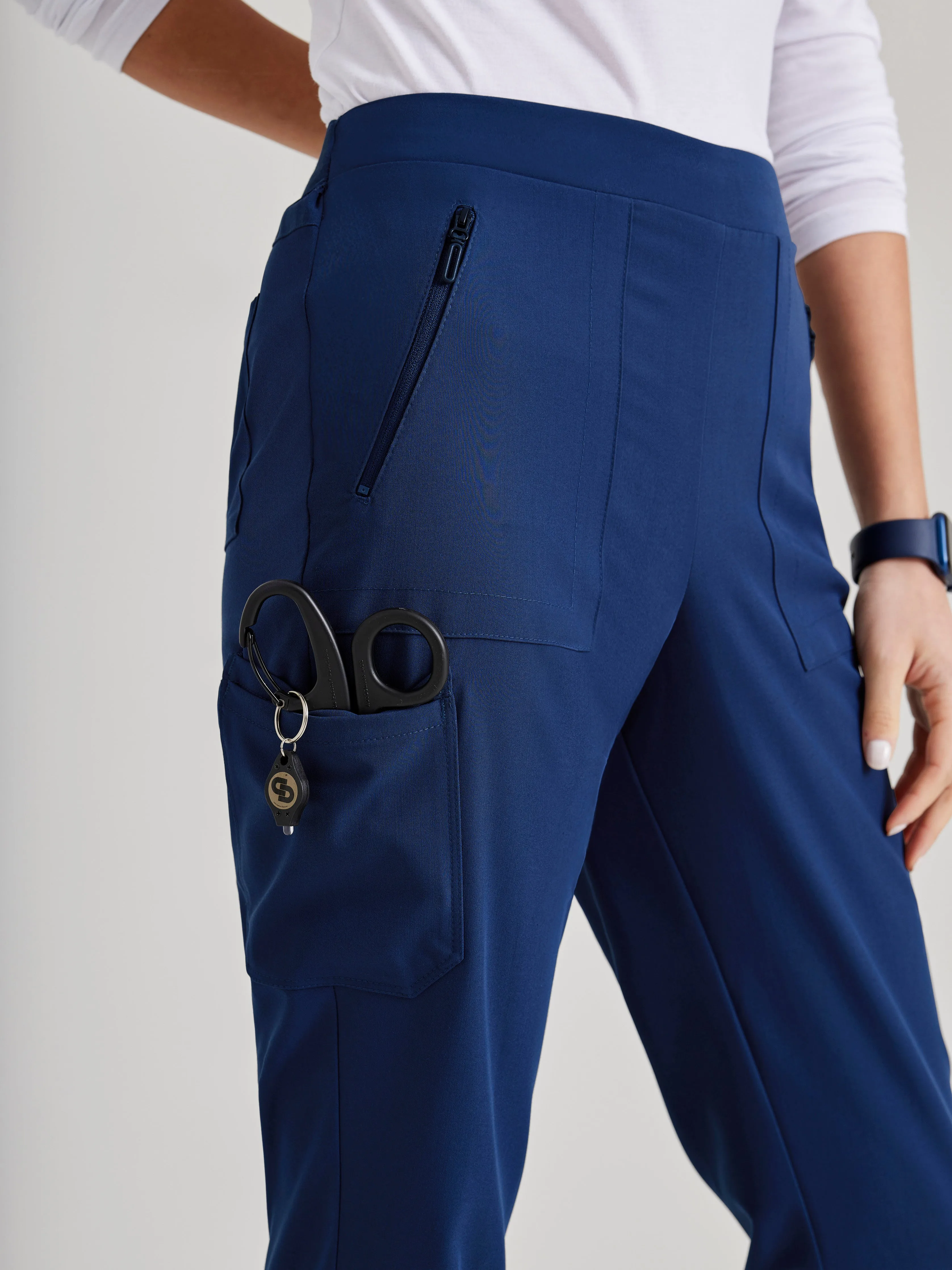 Purpose 5-Pocket High-Rise Slim Leg Scrub Pant