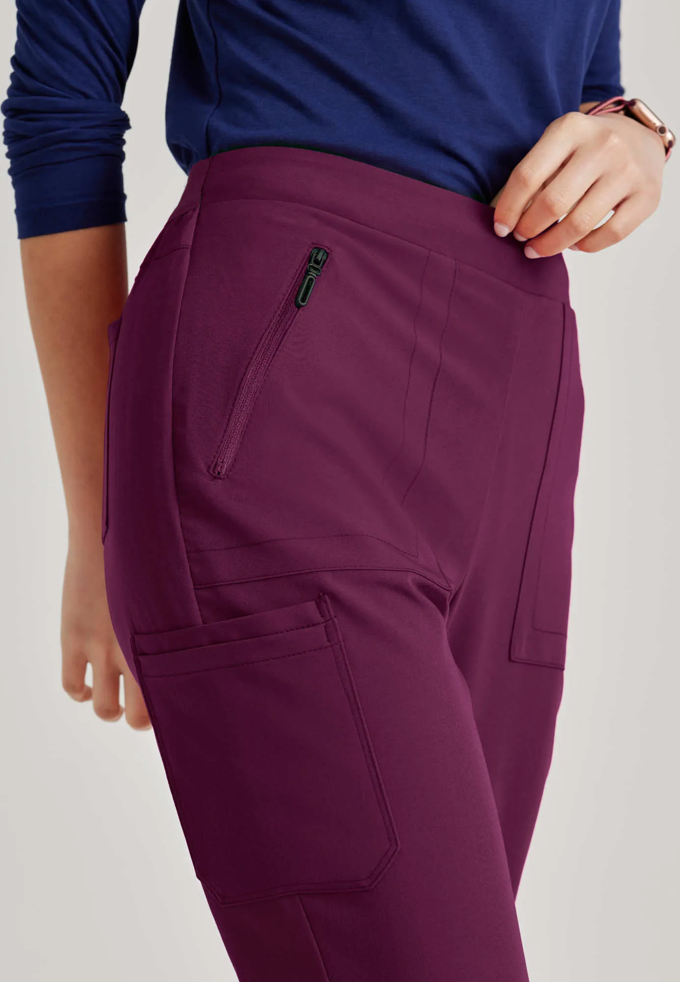 Purpose 5-Pocket High-Rise Slim Leg Scrub Pant