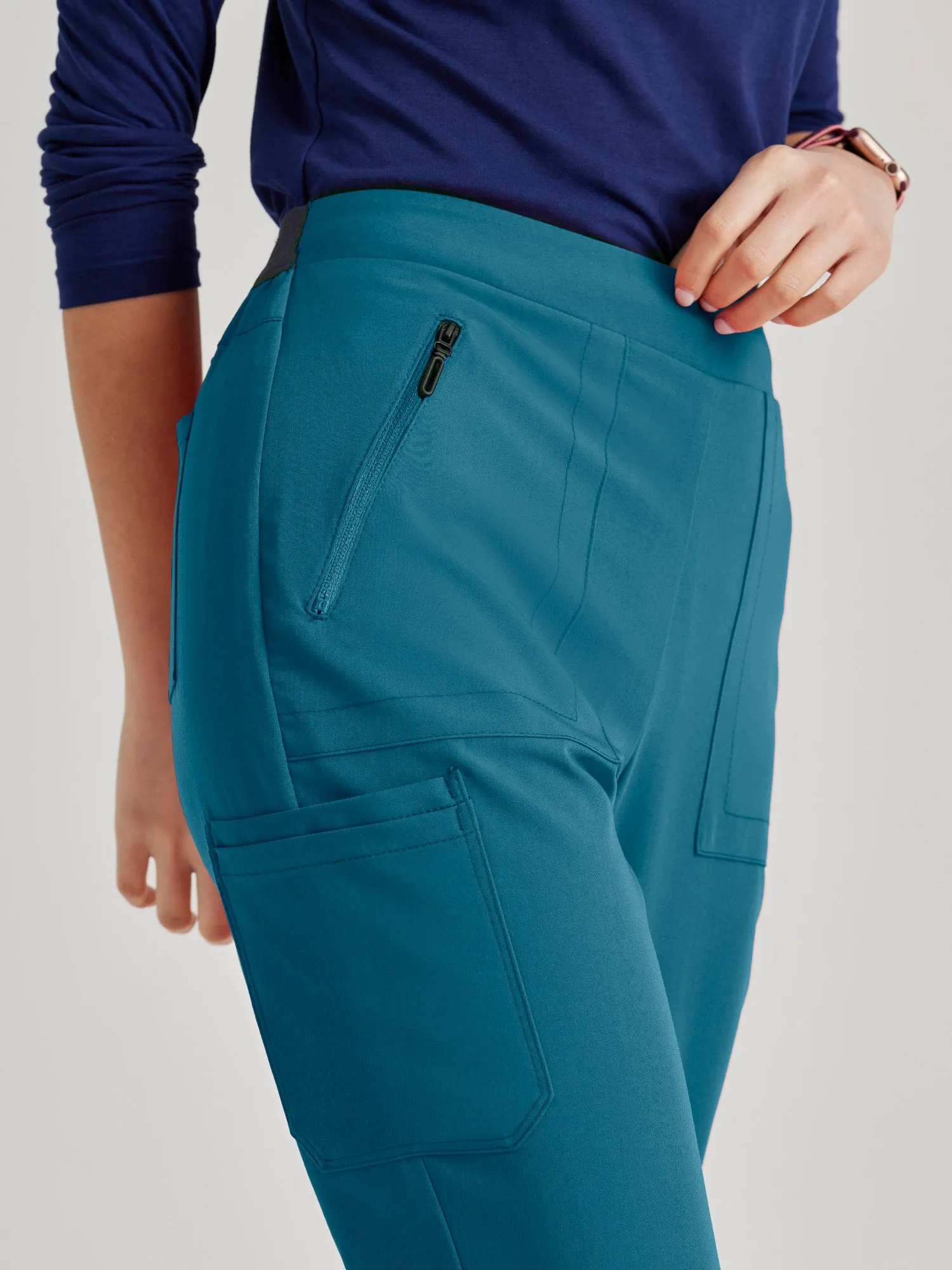 Purpose 5-Pocket High-Rise Slim Leg Scrub Pant